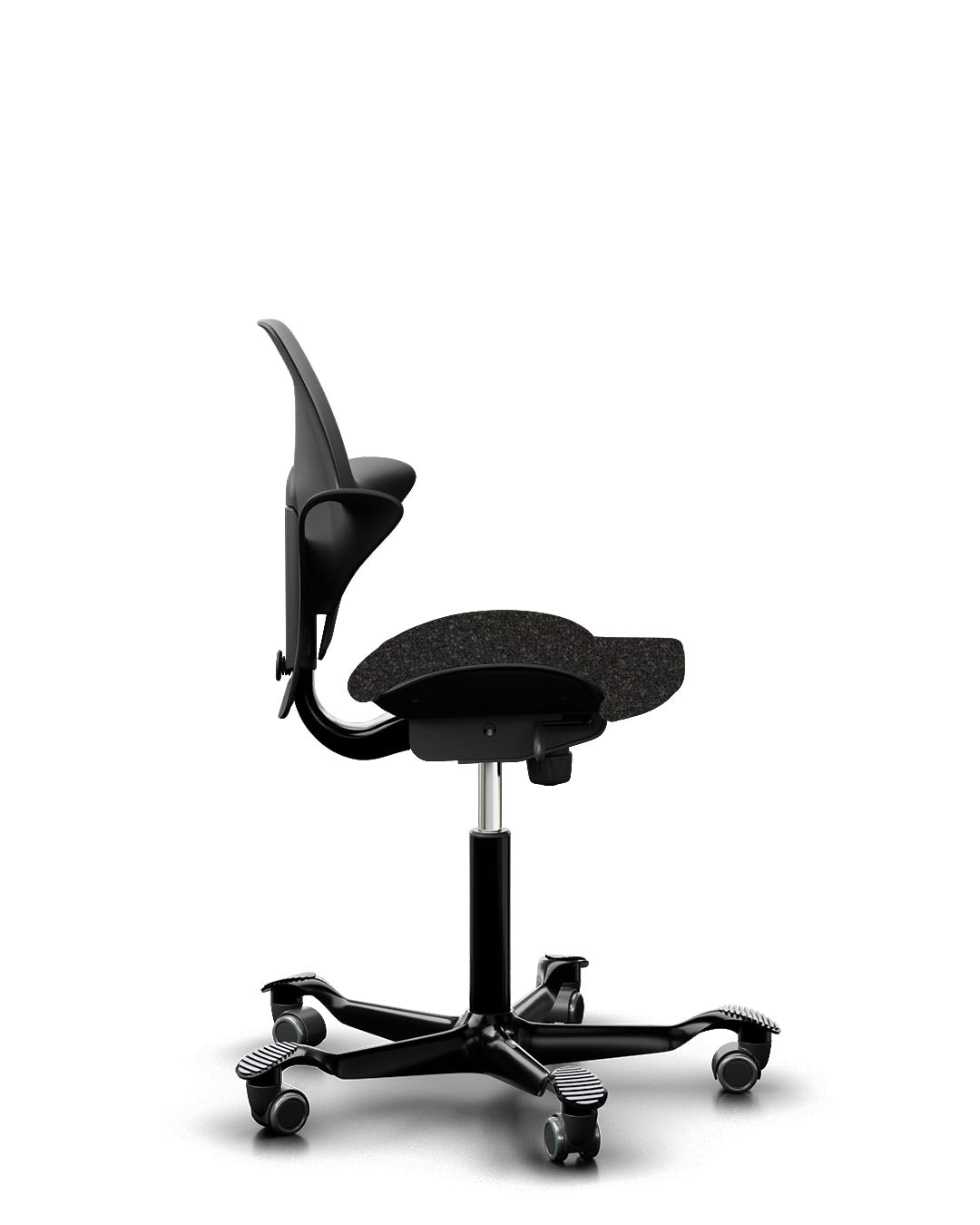 HÅG Capisco Puls 8020 Ergonomic Office Chair - Black ZERO by Kvadrat - Modern Design Collection for Home & Workspace Comfort