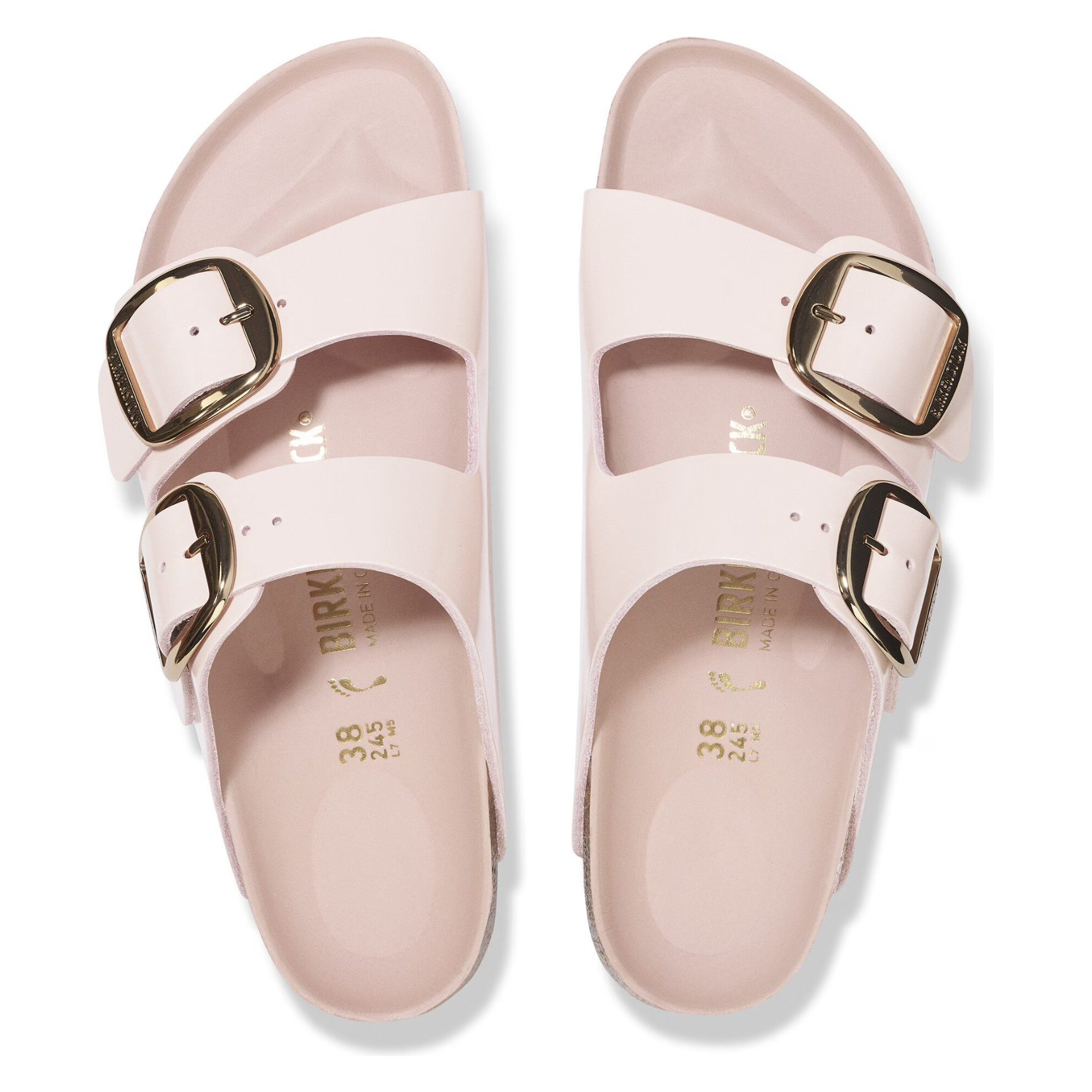 Birkenstock Arizona Big Buckle Sandals - Genuine Natural Leather Patent - Comfortable Unisex Footwear for Walking, Travel & Everyday Wear