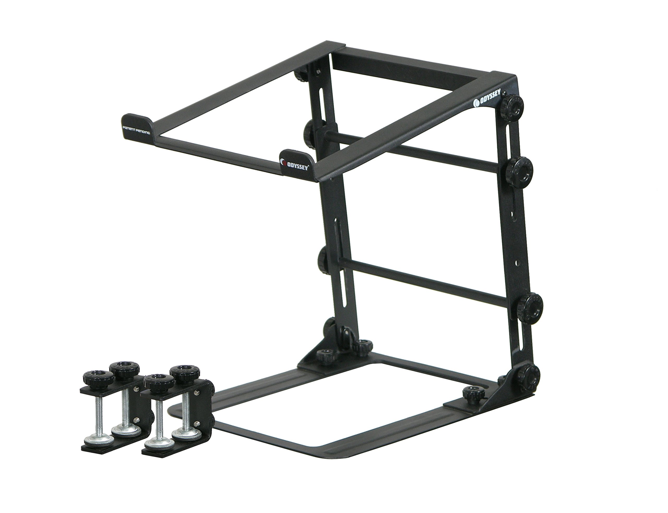 Odyssey LSTANDM Professional DJ Stand - Adjustable Height DJ Equipment for Turntables & Mixers - Perfect for Home Studios, Clubs & Live Performances