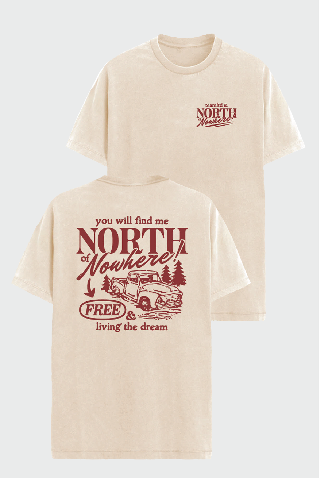 North of Nowhere x TEAMLTD Festival T-Shirt - Stylish Graphic Tee for Music Festivals, Concerts & Casual Wear