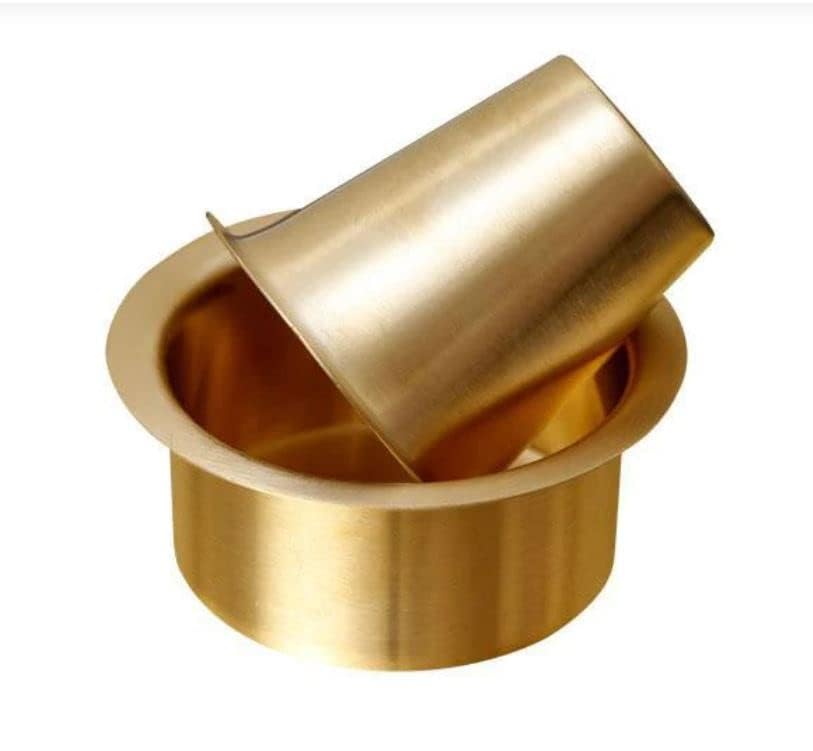 KC Brass Dabara Set - Traditional South Indian Coffee & Tea Glass Tumbler (120ml Capacity) for Authentic Filter Coffee Experience at Home | Handcrafted Brassware for Indian Tea Ceremony & Daily Use