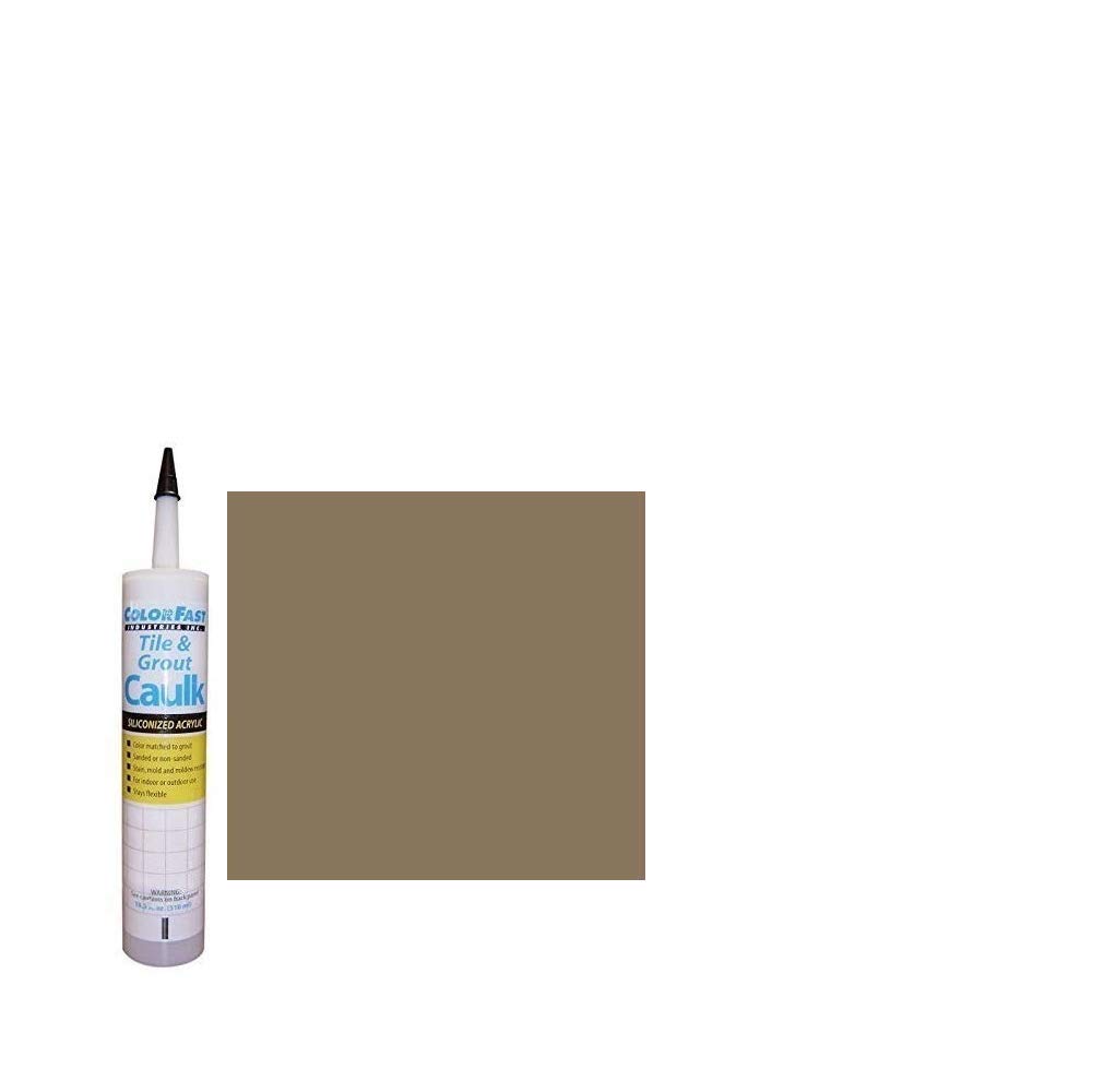 Custom Building Products Earth Unsanded Color Fast Caulk - Perfect for Sealing Gaps in Bathrooms, Kitchens, and Tile Floors