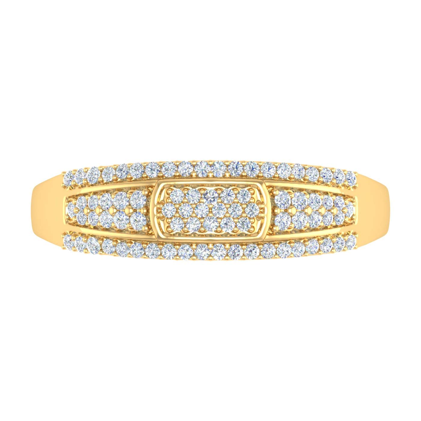 1/4 Carat Diamond Wedding Band Ring in 10K Gold (I1-I2 Clarity) - Elegant Bridal Jewelry for Engagement, Anniversary & Special Occasions