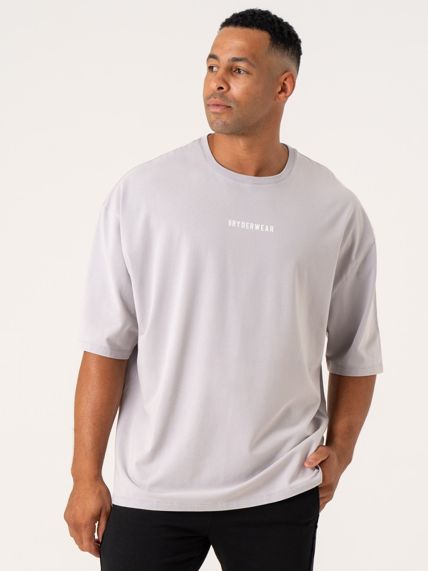 Pursuit Oversized T-Shirt for Women - Soft Lavender Stonewash Cotton Tee | Casual Loungewear, Streetwear & Everyday Comfort
