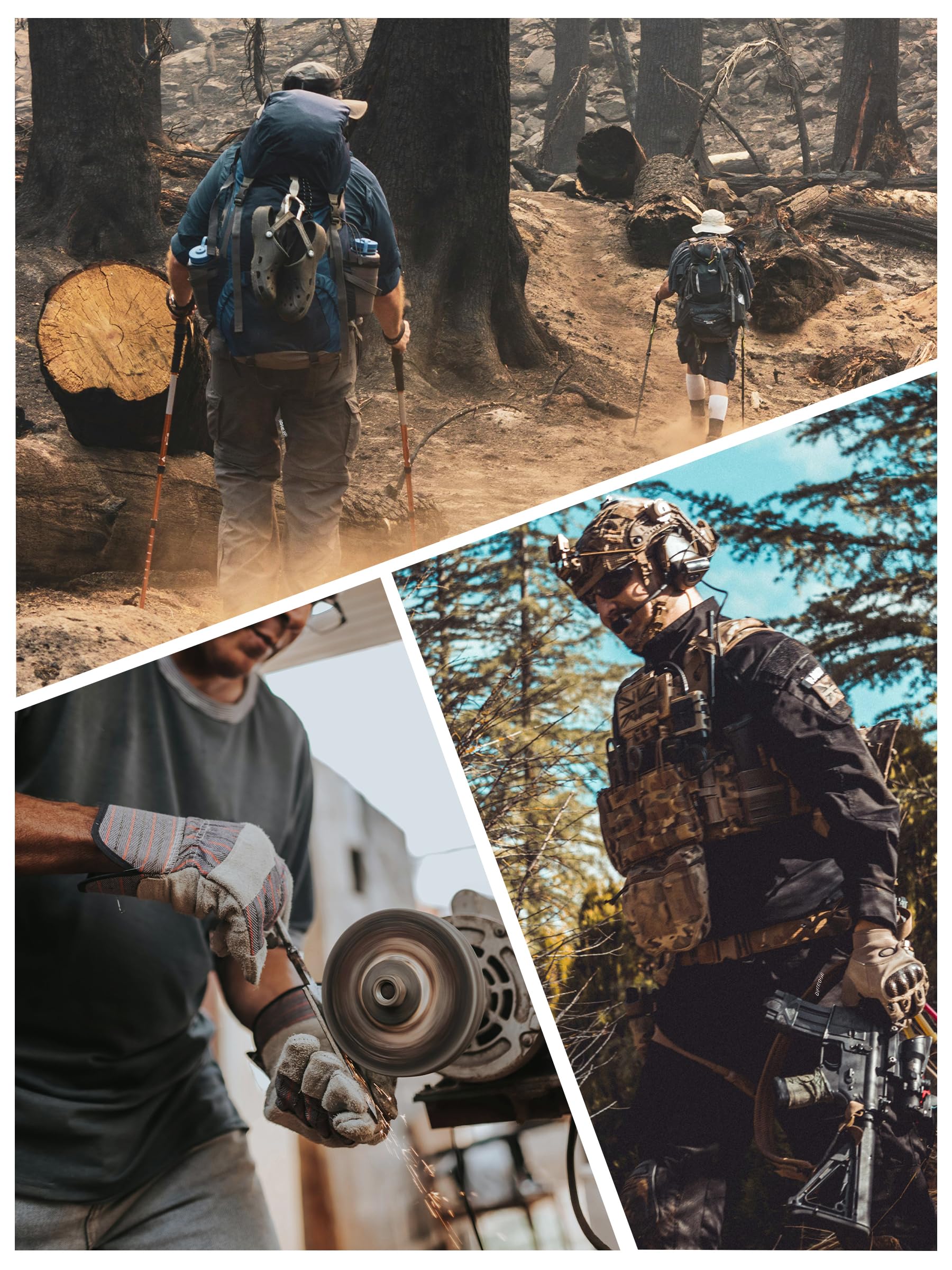 TACVASEN Men's Tactical Cargo Pants - 9-Pocket Lightweight Hiking & Work Pants for Construction, Outdoor Activities - Water Resistant & Durable for Camping, Hunting & Daily Wear