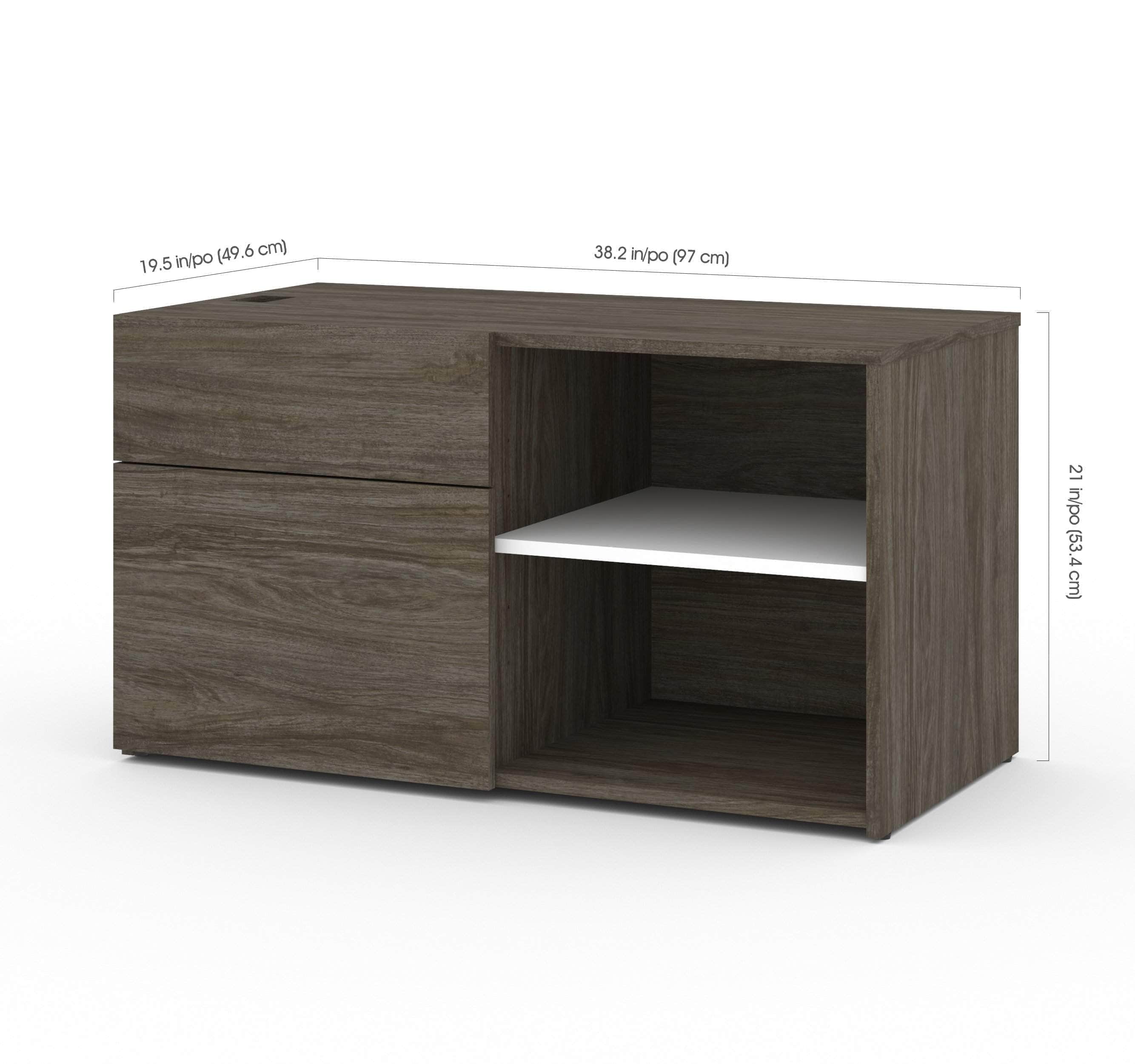 Viva 2-Piece L-Shaped Standing Desk & Credenza Set - 2 Color Options | Home Office & Workspace Solution