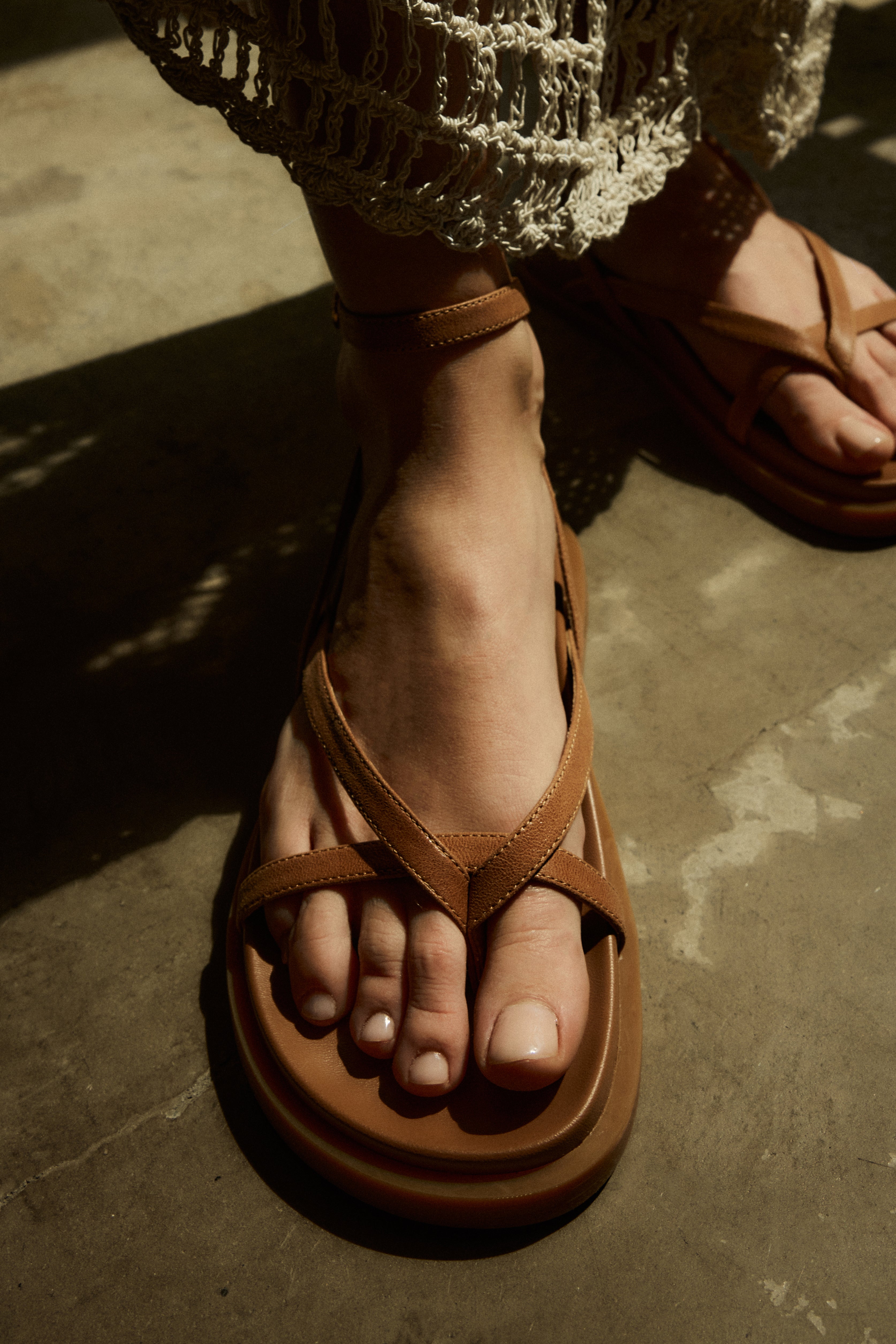 Lawrence Women's Comfortable Tan Leather Footbed Sandals - Perfect for Beach, Vacation & Summer Outfits