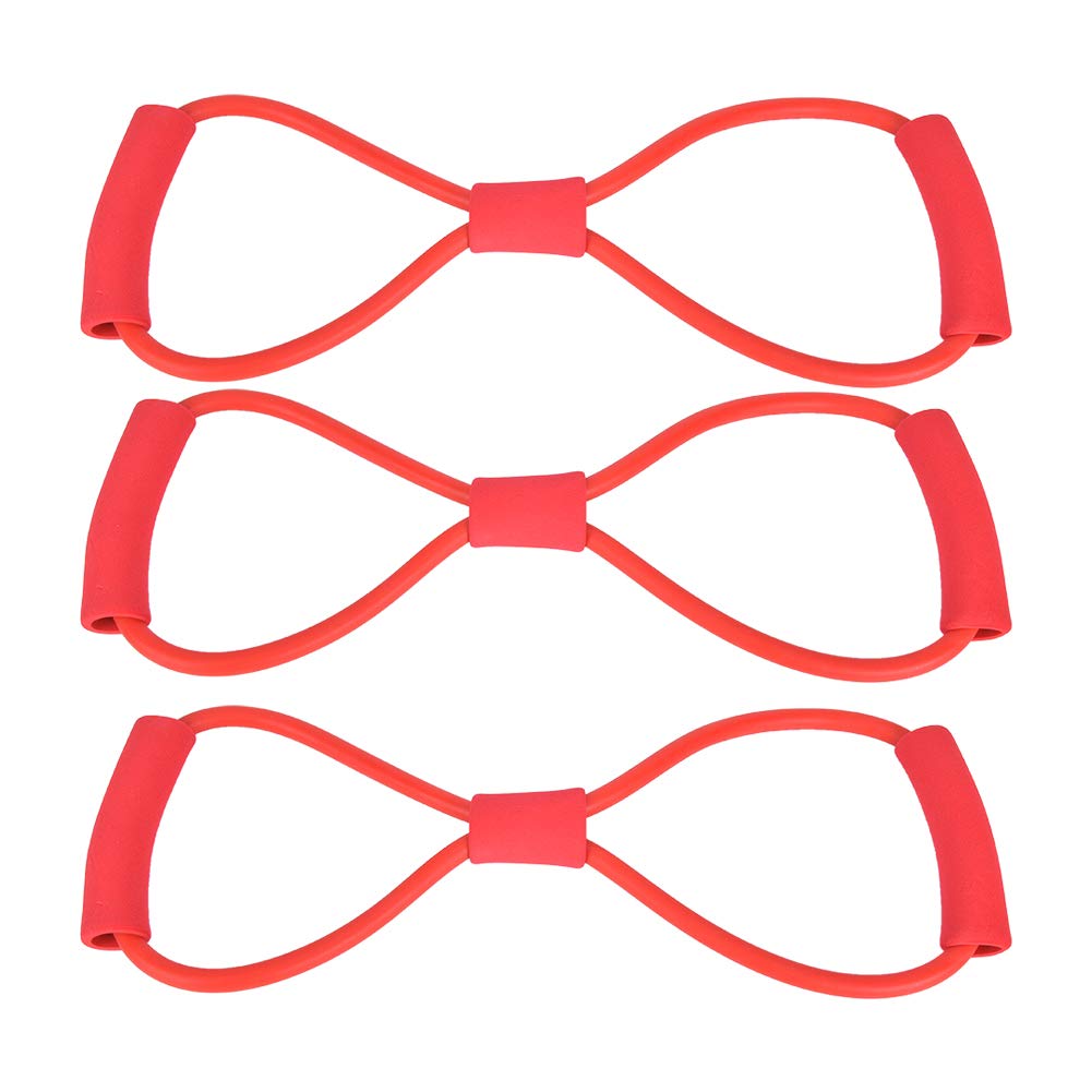 Alomejor 3-Piece 8-Shaped Resistance Bands Set - Pull Rope Exercise Bands for Yoga, Strength Training & Chest Expansion - Stretching Strap for Home Gym, Fitness & Physical Therapy