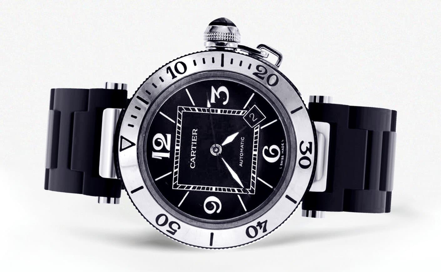 Cartier Pasha Seatimer Men's Watch - 40.5mm Stainless Steel Luxury Chronograph for Diving, Swimming & Formal Occasions