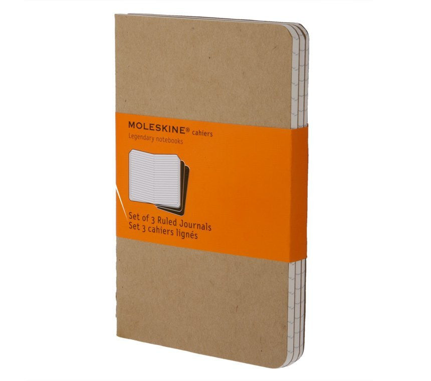 Premium Moleskine Ruled Cahier Journal Set - 3 Pack with Durable Cardboard Cover for Note Taking, Sketching & Daily Planning | Perfect for Students, Artists & Professionals