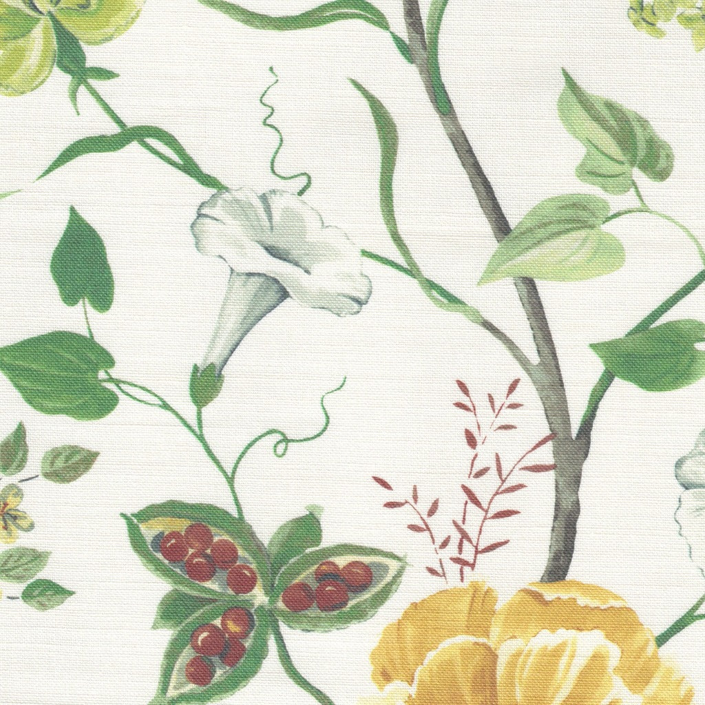 Premium Summer Garden Fabric - 100% Cotton Saffron Yellow Outdoor Decor Fabric for DIY Curtains, Tablecloths & Home Decor Projects - Perfect for Patio, Backyard & Seasonal Crafts
