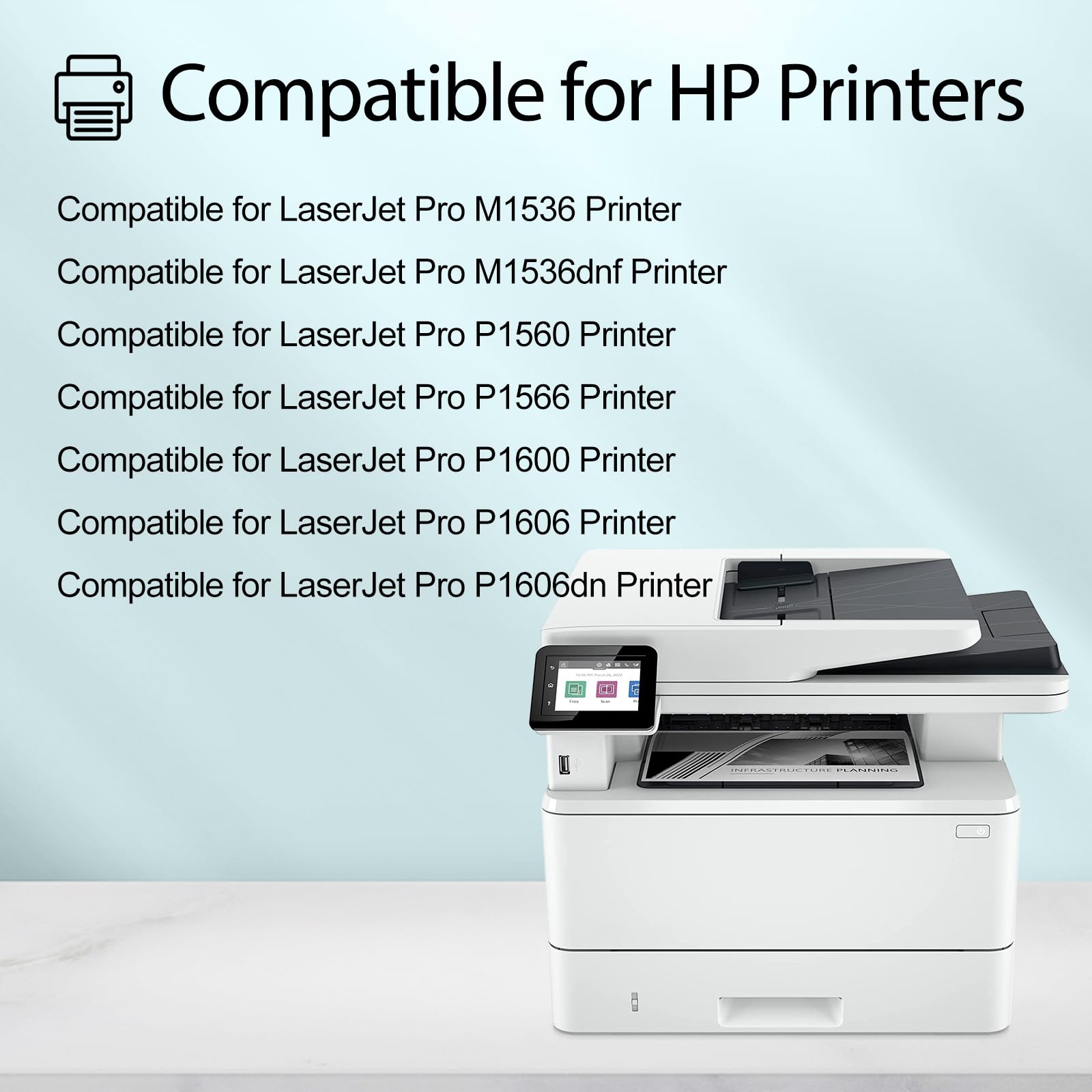 Greencycle 78A CE278A Black Laser Toner Cartridge - Compatible with HP LaserJet Pro P1606dn, P1566, P1560, M1536dnf, P1600 Printers - High-Quality Replacement for Home & Office Printing Needs