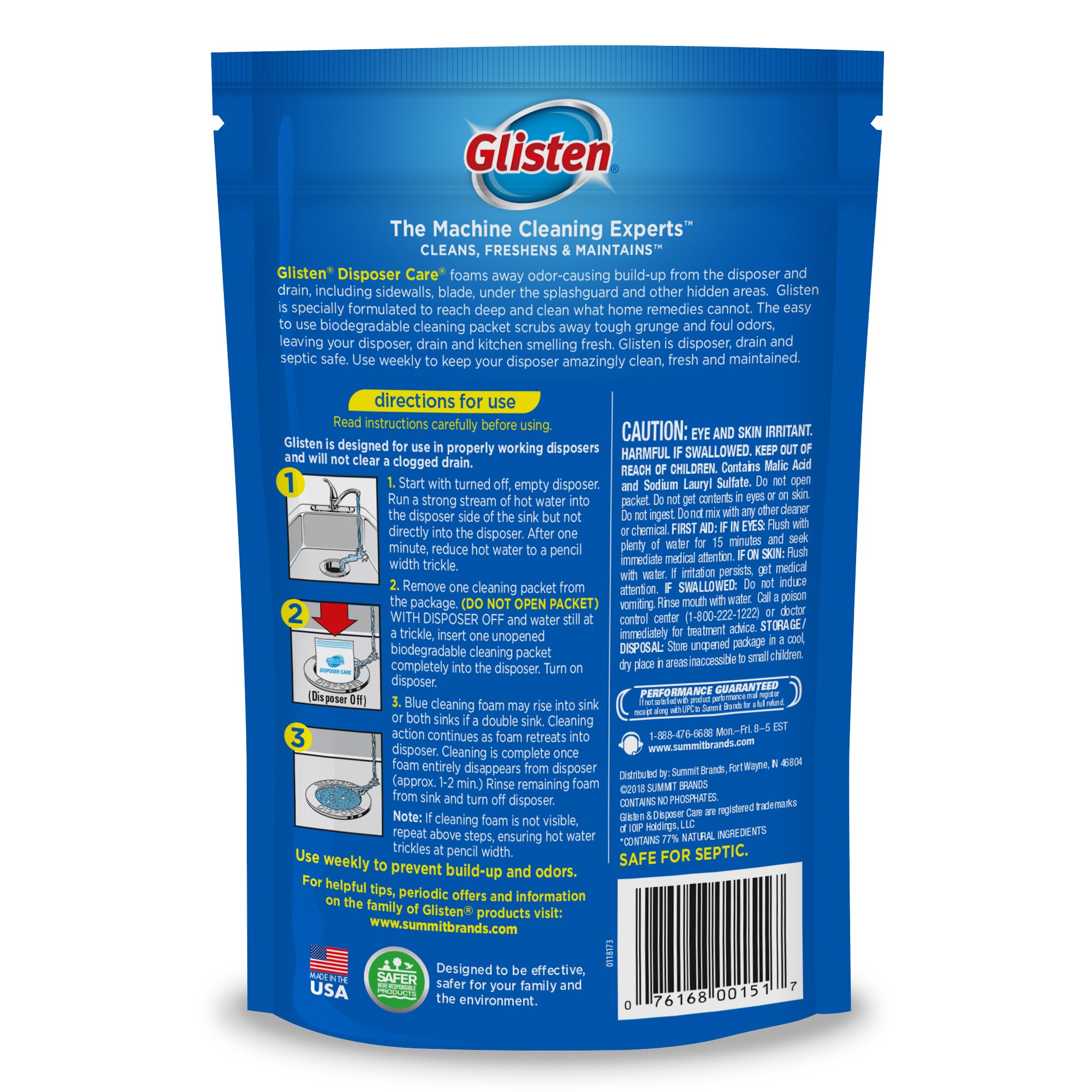 Glisten Dishwasher Magic Machine Cleaner & Disinfectant 2-Pack | Dishwasher Detergent Booster & Garbage Disposal Foaming Cleaner | Deep Cleans & Freshens Appliances for Sparkling Dishes