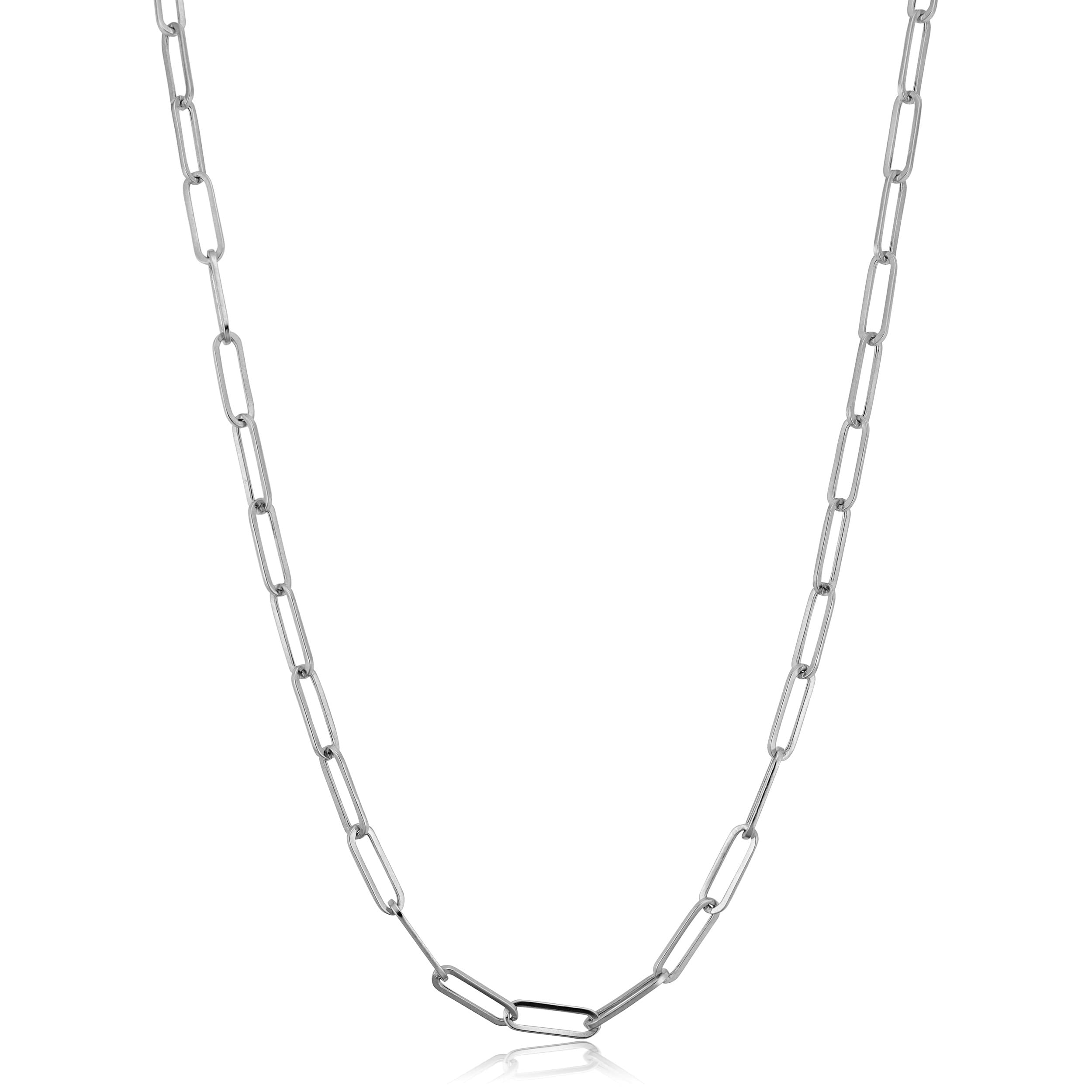 10k Yellow or White Gold 3mm Paperclip Link Chain Necklace for Women - Elegant Everyday Jewelry, Perfect Gift for Birthday, Anniversary & Special Occasions