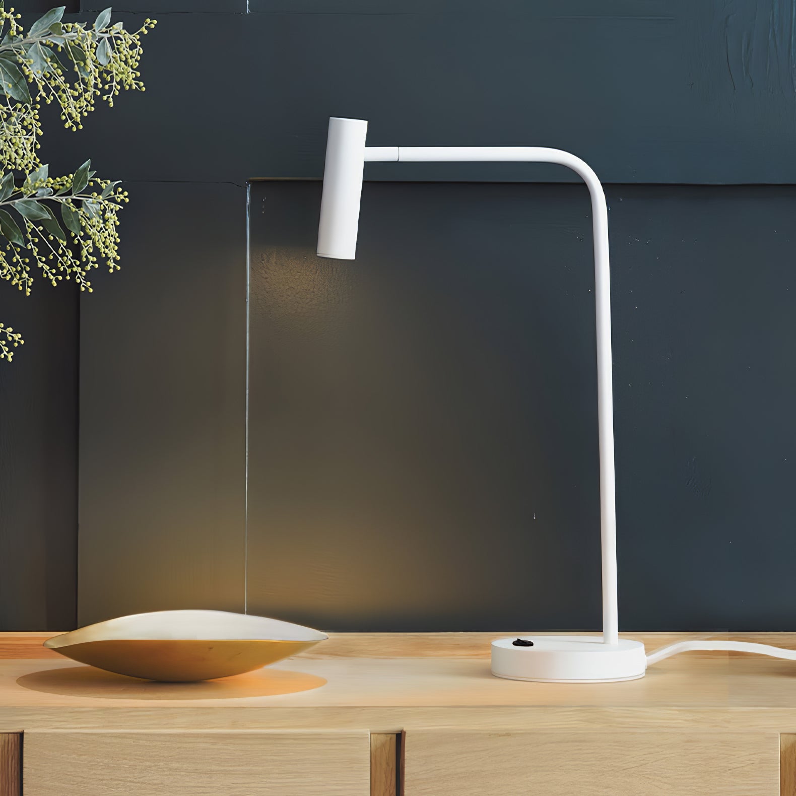 Slim and Modern Table Lamp - Minimalist Design for Bedroom, Living Room, or Office - Energy Efficient LED Desk Light for Home Decor
