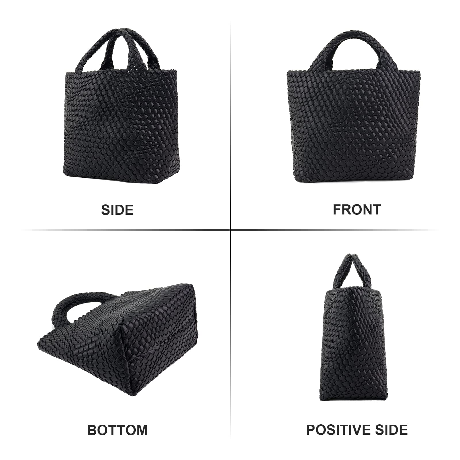 ORAD Women's Large Neoprene Tote Bag - Stylish Woven Handbag with Roomy Shoulder Strap for Beach, Gym, Travel & Work | Perfect for Yoga, Shopping & Daily Commute