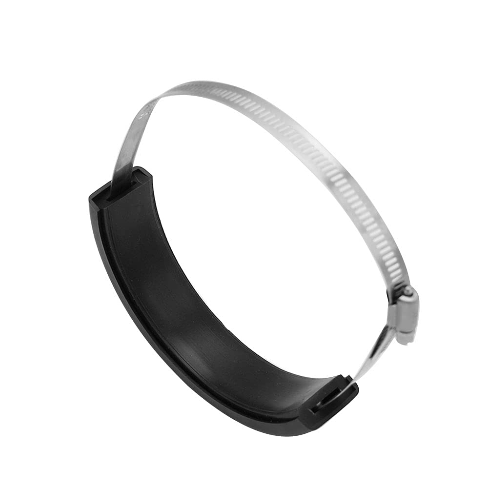 POOWE Black Motorcycle Exhaust Guard Cover - 100mm-160mm Oval & Round Can Protector for Harley, Cruiser, Dirt Bike - Heat Shield & Scratch Protection for Enhanced Riding Safety