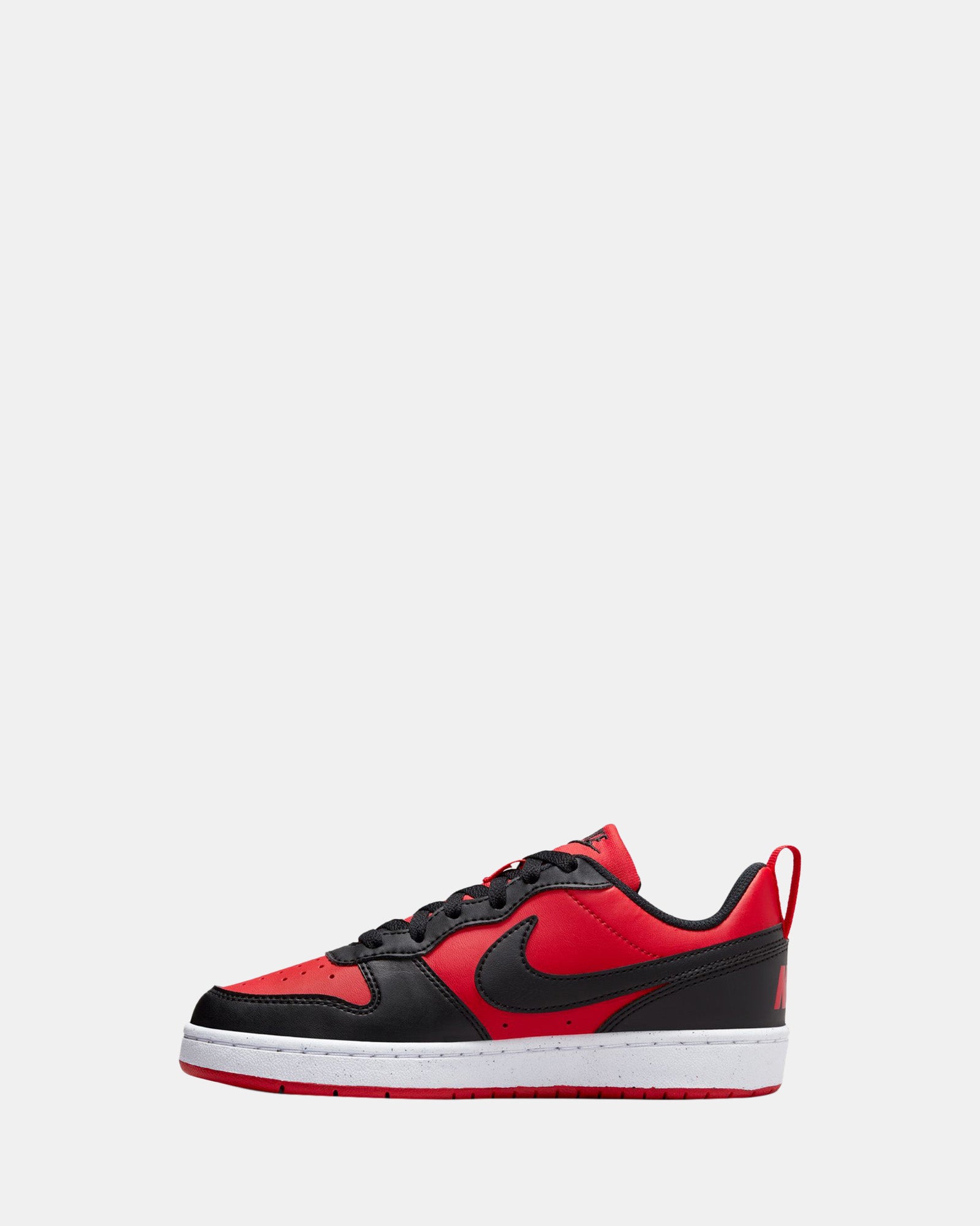 Nike Court Borough Low Recraft Sneakers for Grade School - Univ Red/Black/White | Classic Retro Style for Casual Wear & School Activities