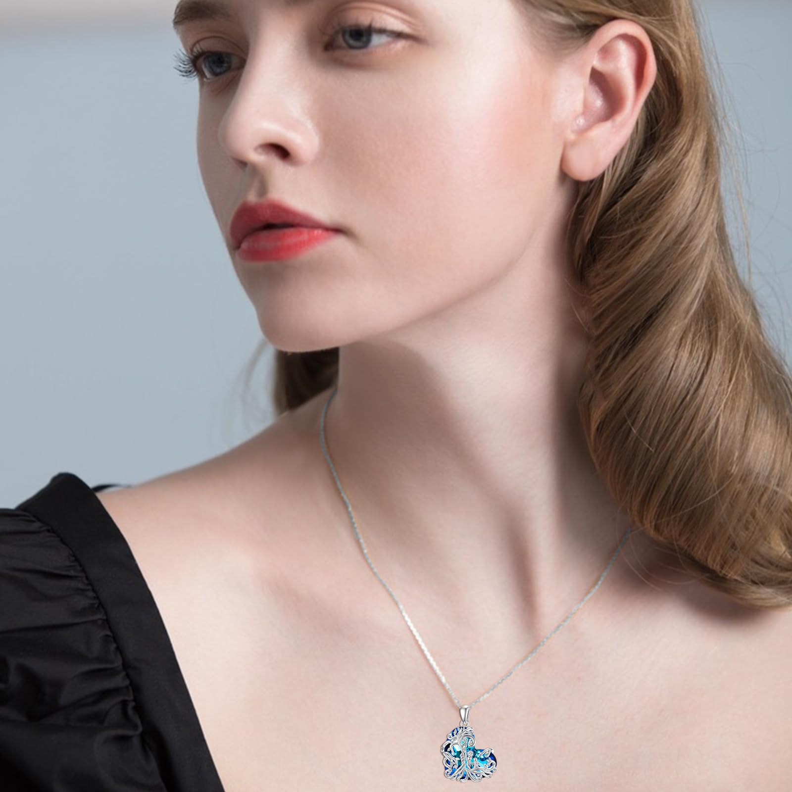 TOUPOP 925 Sterling Silver Family Tree of Life Necklace - Mother & 1-5 Children Crystal Pendant Jewelry | Thoughtful Birthday, Mother's Day Gift for Women, Mom, Grandma | Perfect for Family Reunions, Special Occasions & Heartfelt Moments