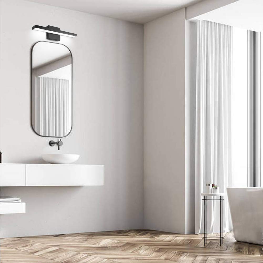 Ralbay 15.7 Inch Modern LED Vanity Light - 12W Frosted Aluminum Bathroom Light Fixture - Cool White 6000K - Perfect for Bathroom Mirror Lighting & Makeup Vanity Areas