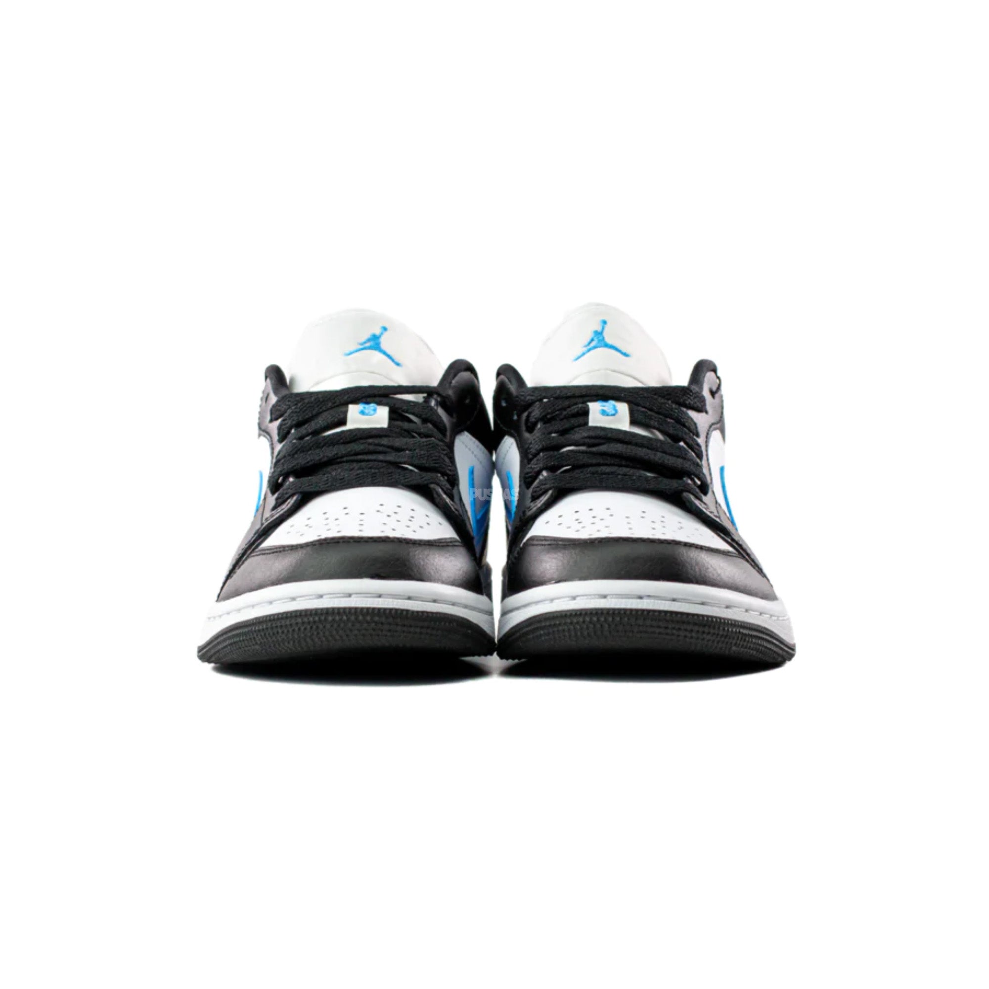 Air Jordan 1 Low 'Black University Blue White' Women's Sneakers (2021 Release) - Casual Wear, Street Style & Basketball Fashion