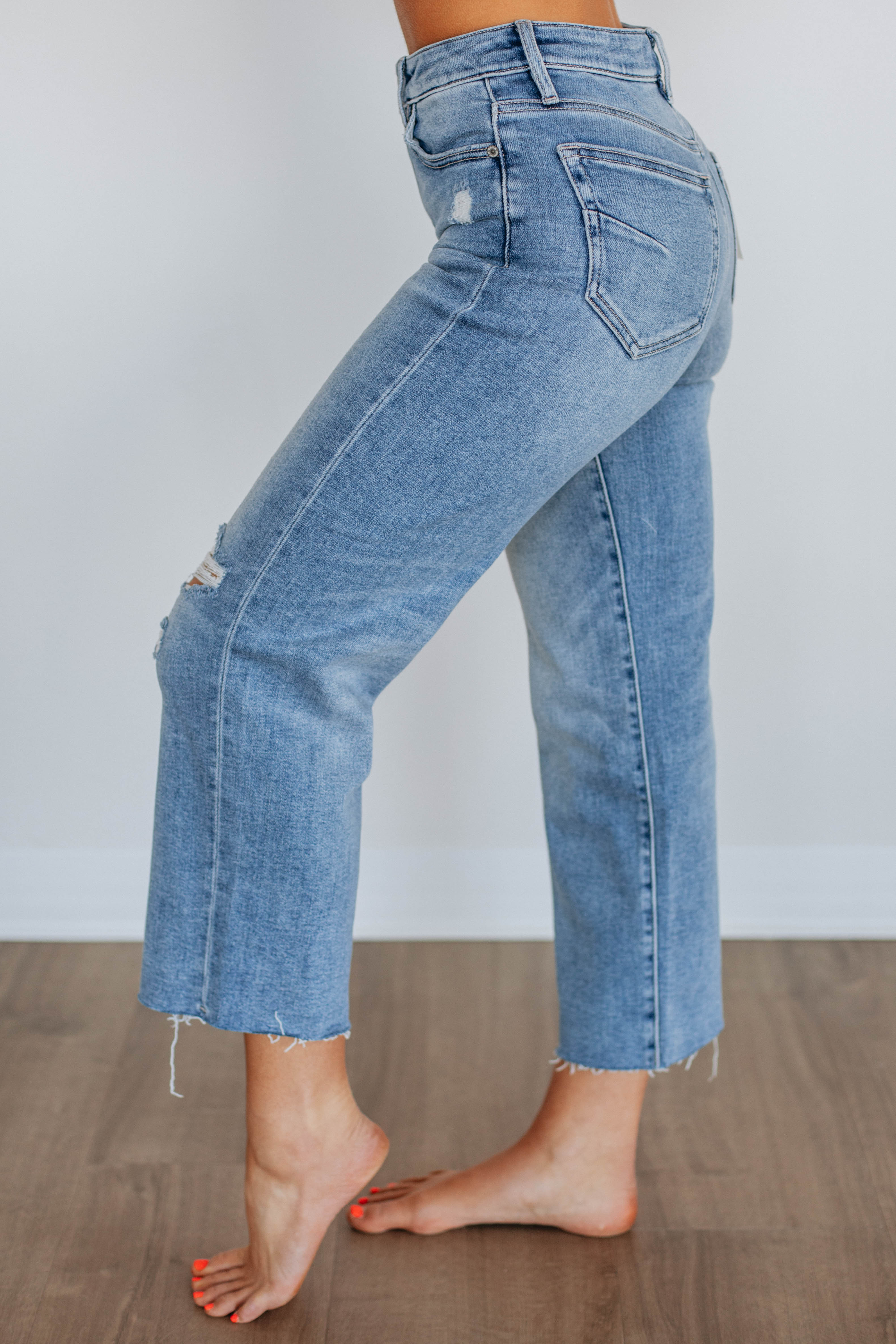 Ella Hidden Jeans - Medium Wash Women's Stretch Denim Pants | Comfortable & Stylish for Everyday Wear, Work & Casual Outings