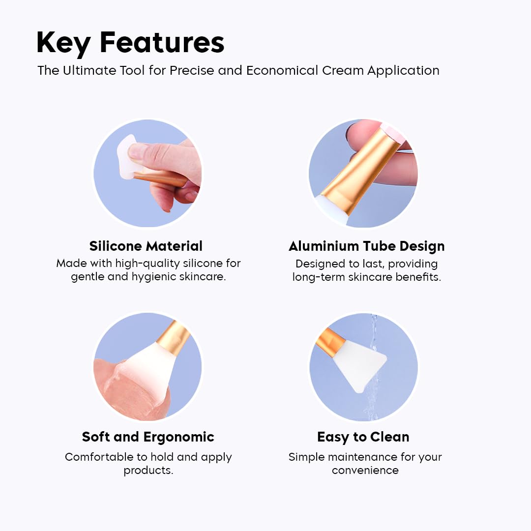 Gleva Soft Silicone Facial Mud Applicator Brush - 2 Pack Hairless Clay Mask Tool for Deep Cleansing & Moisturizing | Perfect for Spa, Home Facial, and Nighttime Skincare Routine for Women & Girls