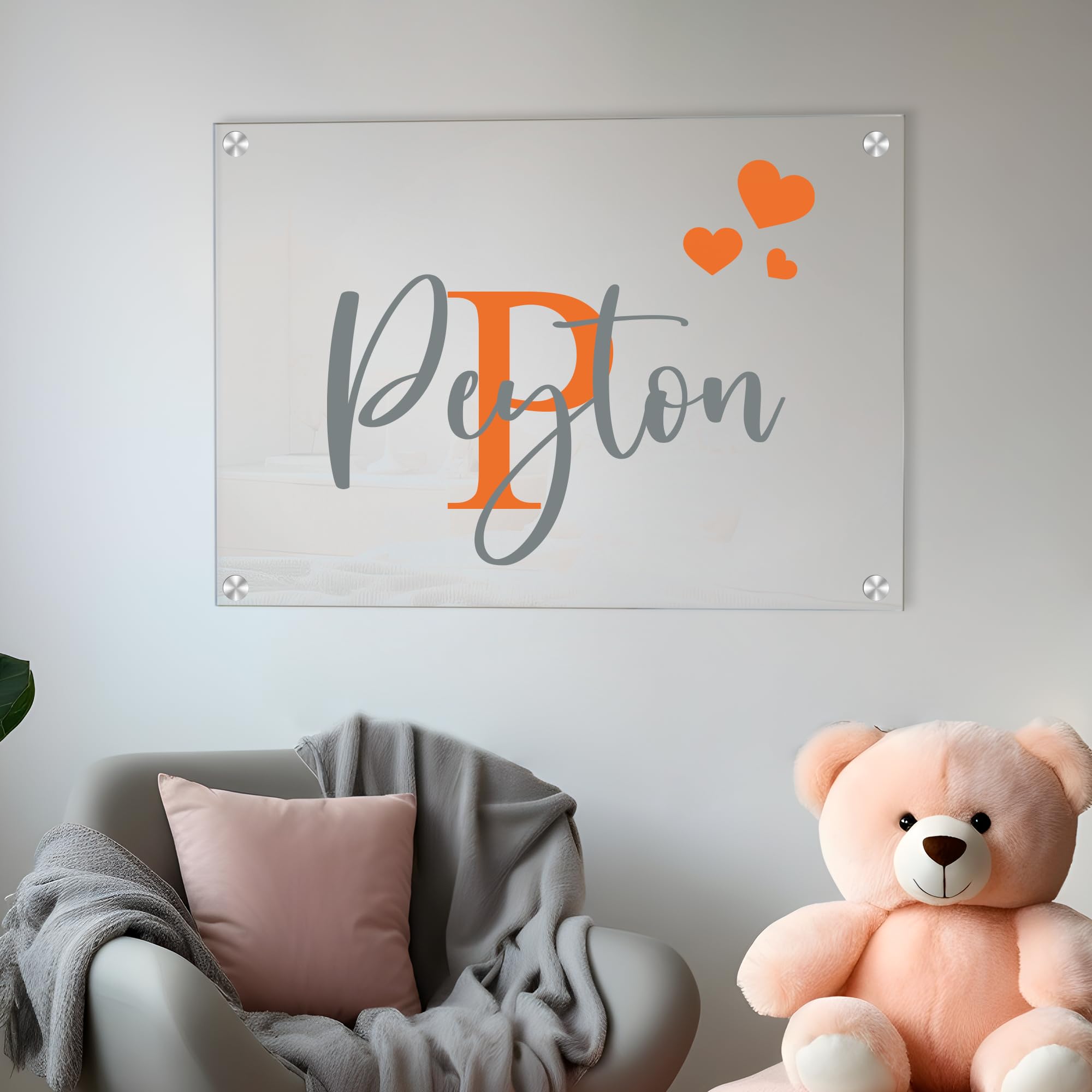 Personalized Acrylic Name & Initial Frame - Custom Wall Decor for Bedroom, Nursery, Baby Room - Multiple Sizes & Shapes - Perfect for Home Decor, Wedding Gifts & Nursery Wall Art