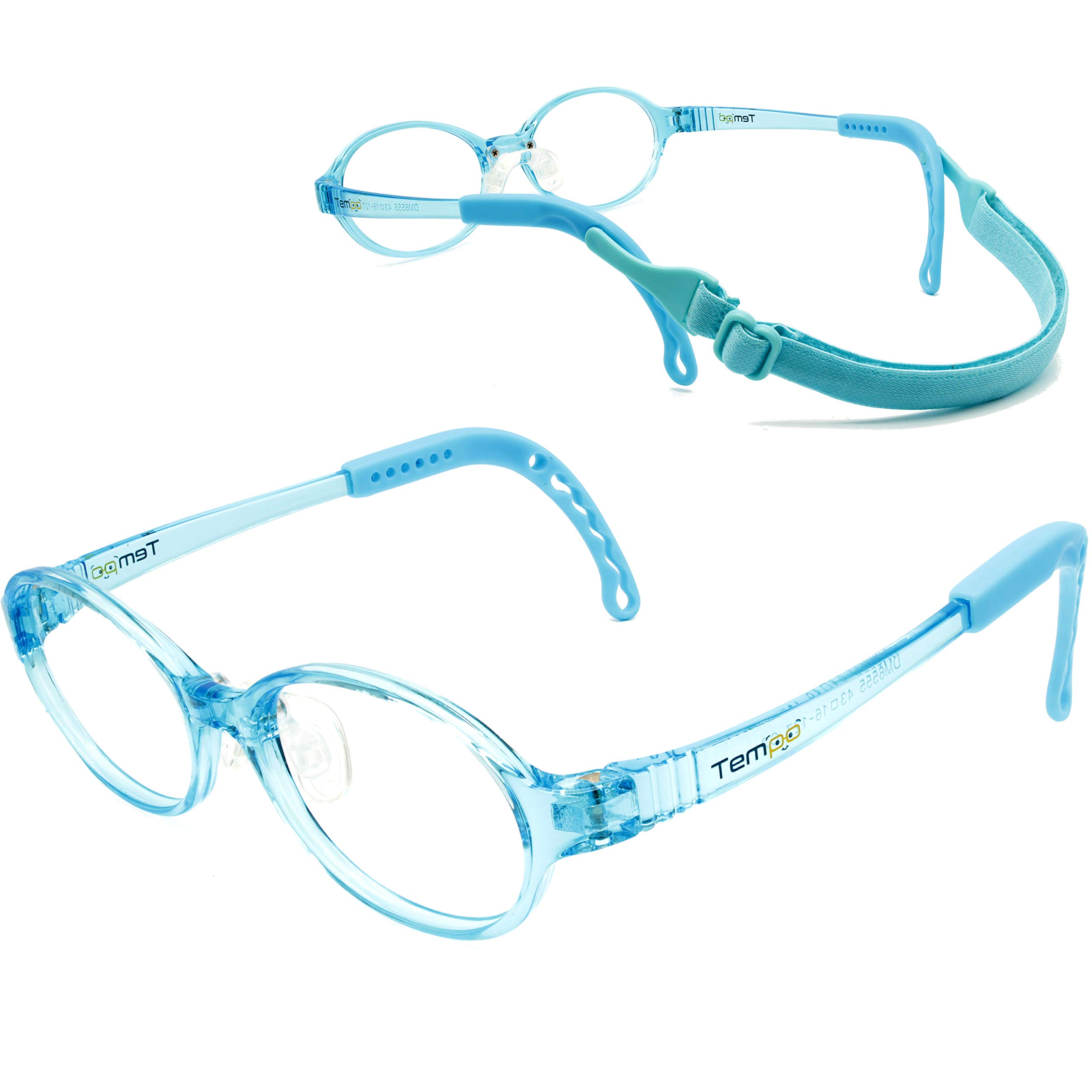 Adjustable Kids Glasses - Prescription Eyeglasses for Children with Flexible Temples & Nose Pads - Trendy & Durable Frames for School, Reading & Outdoor Activities (Model 2002)