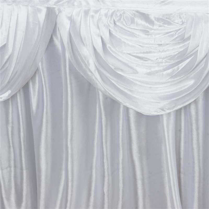 Elegant Satin Table Skirt - Classic Drape Tablecloth for Wedding, Banquet & Party Decor - Perfect for Formal Events & Home Decorations