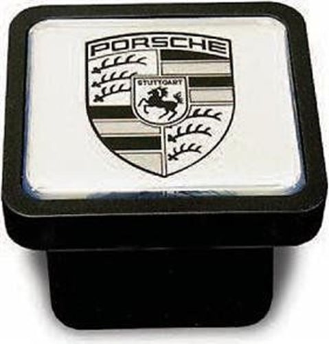 Porsche Tequipment Trailer Hitch Cover - Black or Silver - Durable & Stylish Accessory for Porsche SUVs & Sedans - Perfect for Towing, Camping & Road Trips