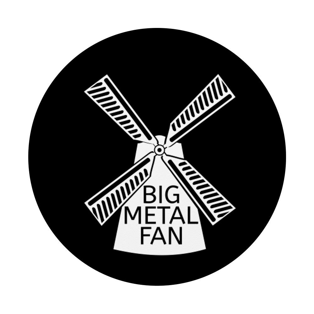 Funny Heavy Metal Fan Black & White PopSockets Phone Grip & Stand - Perfect for Concerts, Gaming & Daily Phone Use