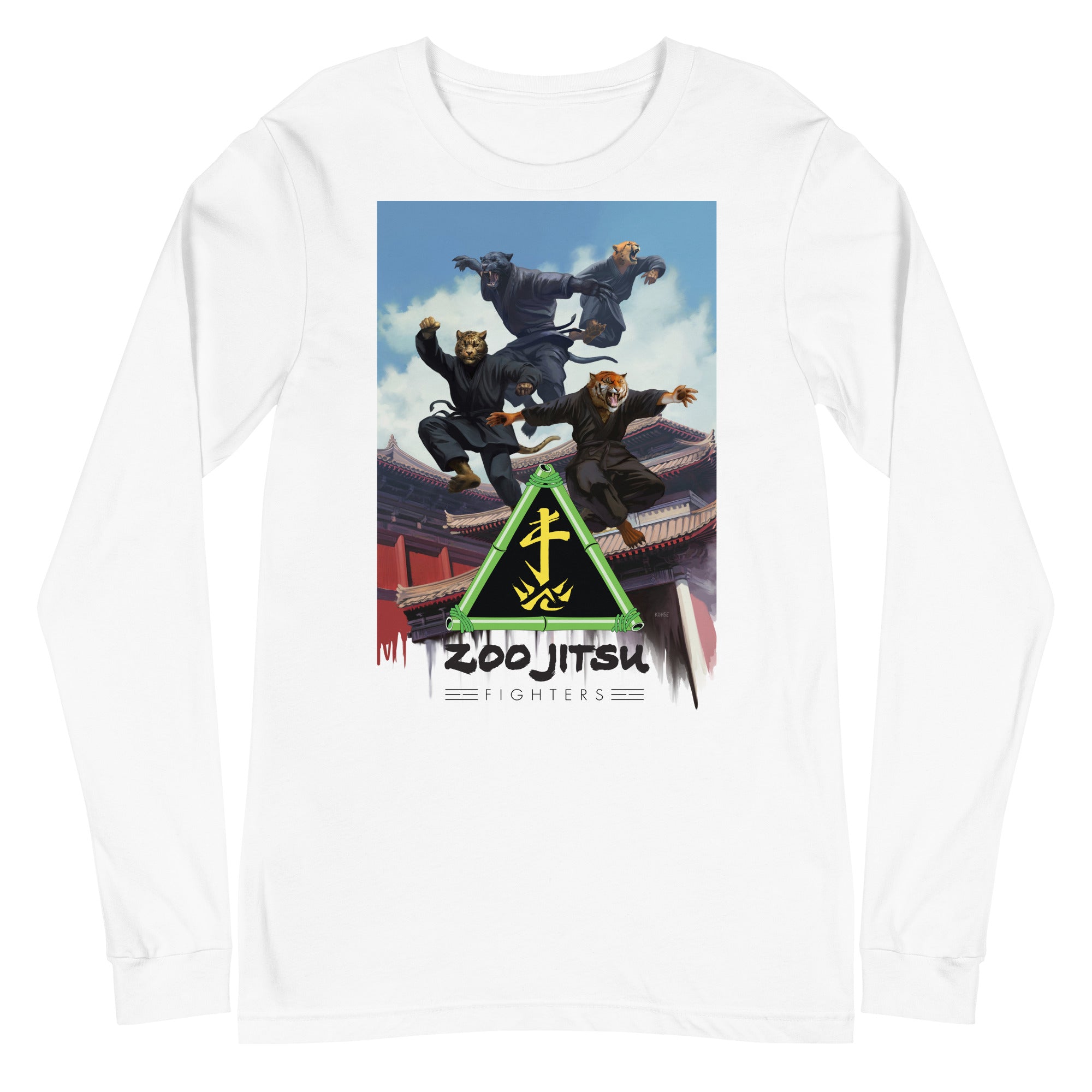 Zoo Jitsu Fighters CLAWS Characters Unisex Long Sleeve T-Shirt | Animal Martial Arts Graphic Tee for Men & Women | Perfect for Cosplay, Anime Conventions & Streetwear Fashion