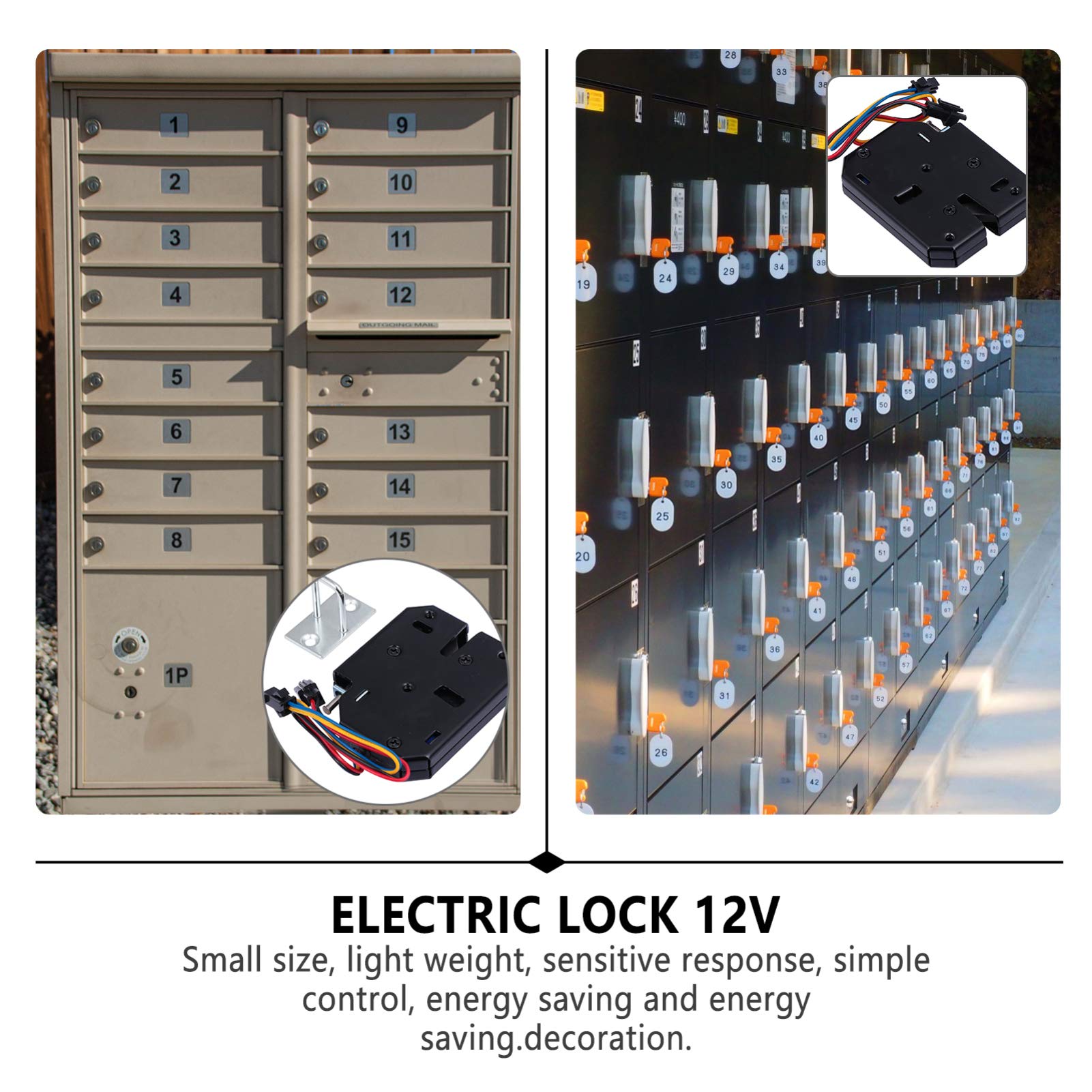 High Security Electric Magnetic Lock - 12V/24V Electromagnetic Cabinet Lock with Fail-Safe Mechanism for Office, Home & Commercial Use