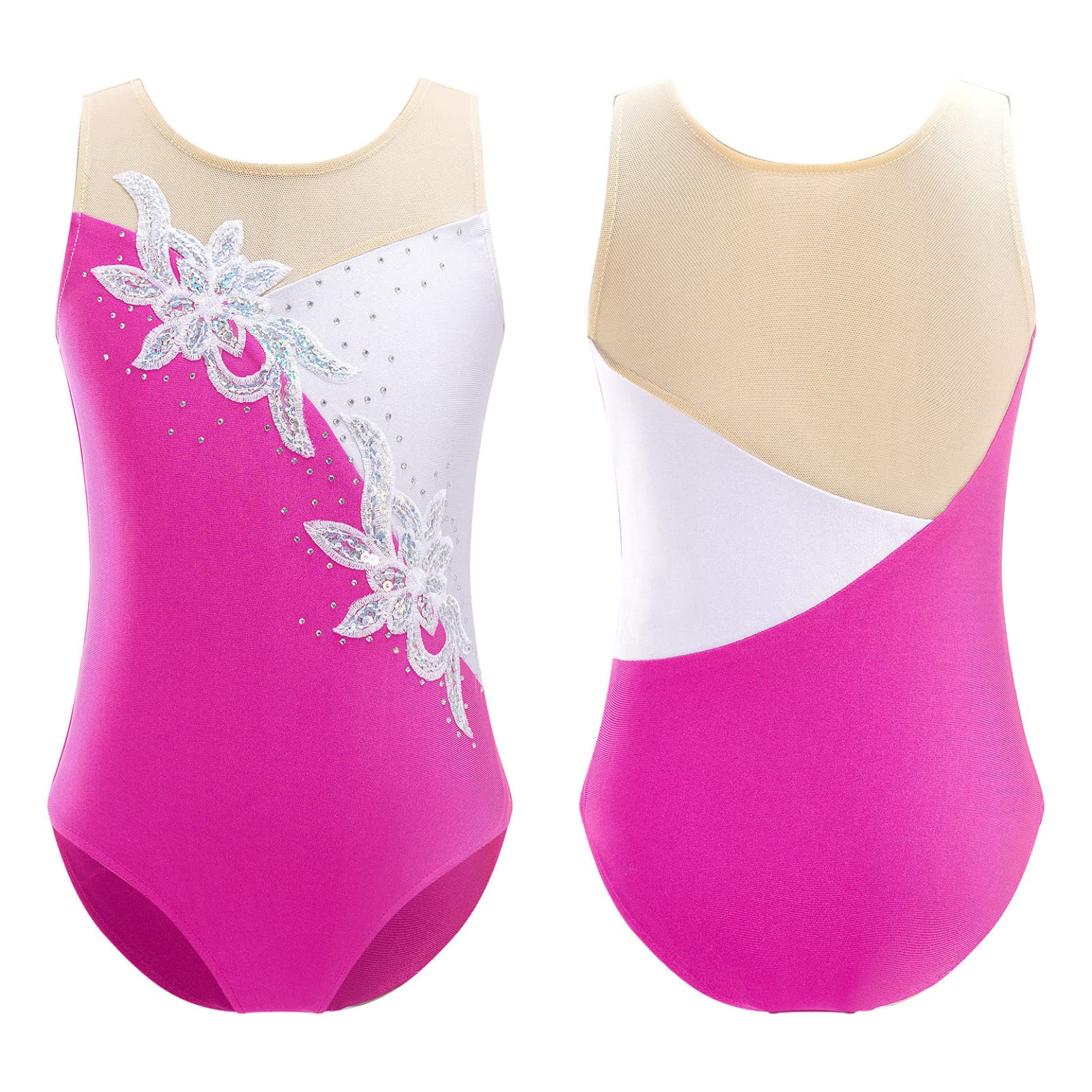Sparkly Gymnastics Leotard for Girls - Shiny Diamond Dance Bodysuit for Ballet, Figure Skating & Athletic Performance | Competition & Practice Wear
