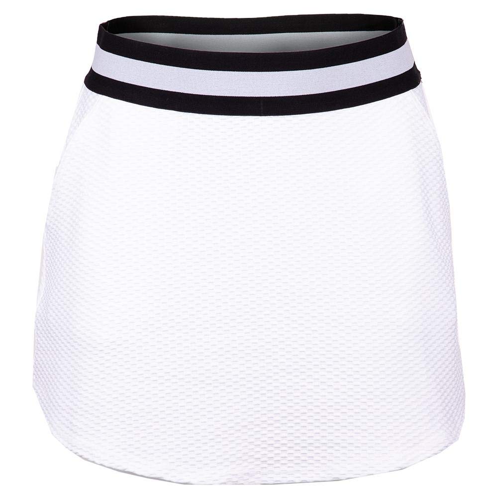Women's Adora Knit Tennis Skirt - 14.5 Inch Athletic Skirt for Women (Large, Chalk Color) | Perfect for Tennis, Golf, Workouts & Casual Wear