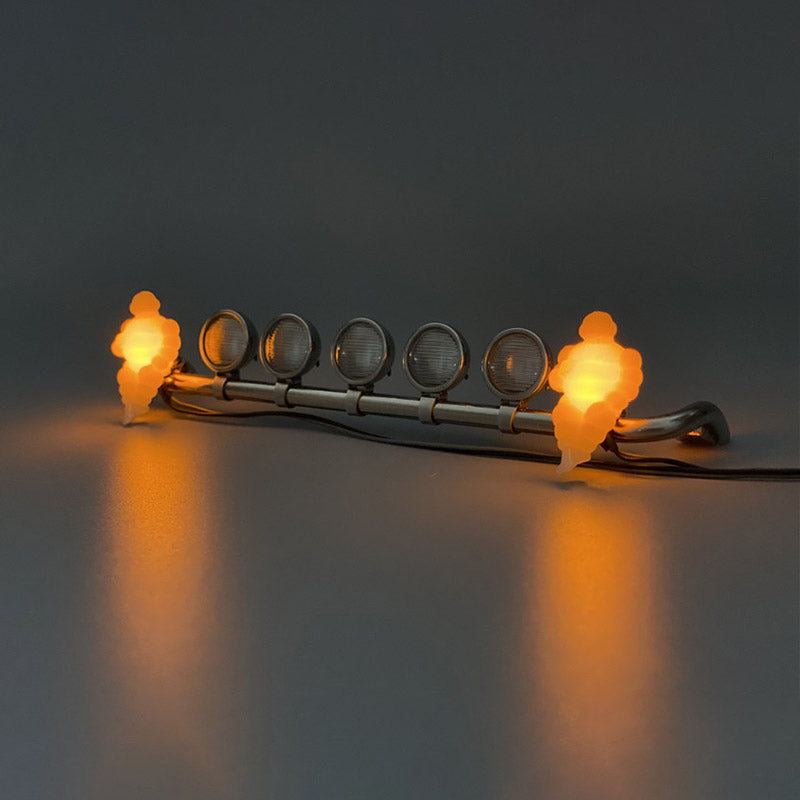 1 Pair Plastic Luminous LED Light for 1/14 RC Tractor Truck - DIY Translucent White Decoration Parts for TAMIYA LESU Models - Perfect for RC Car Customization & Nighttime Display