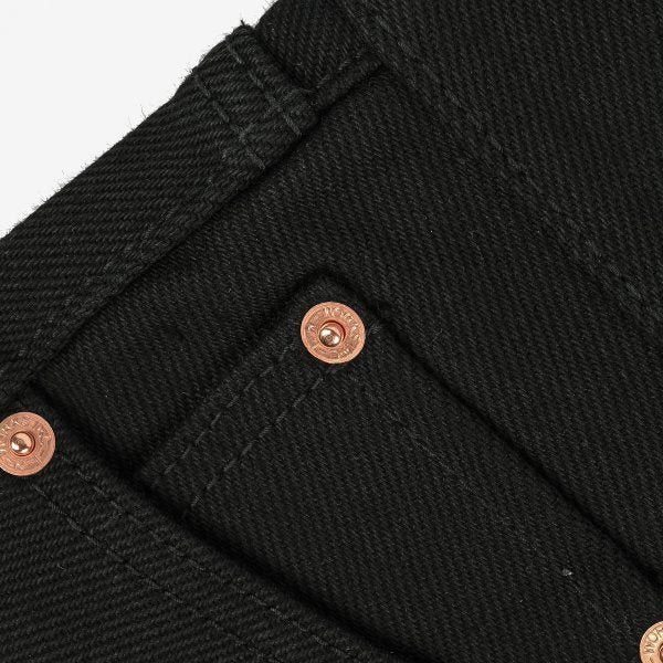 Iron Heart IH 777S SB Superblack Non-Fade 21oz Selvedge Denim Super Slim Black Jeans for Men - Premium Raw Denim Pants for Motorcycle Riding, Urban Fashion & Workwear