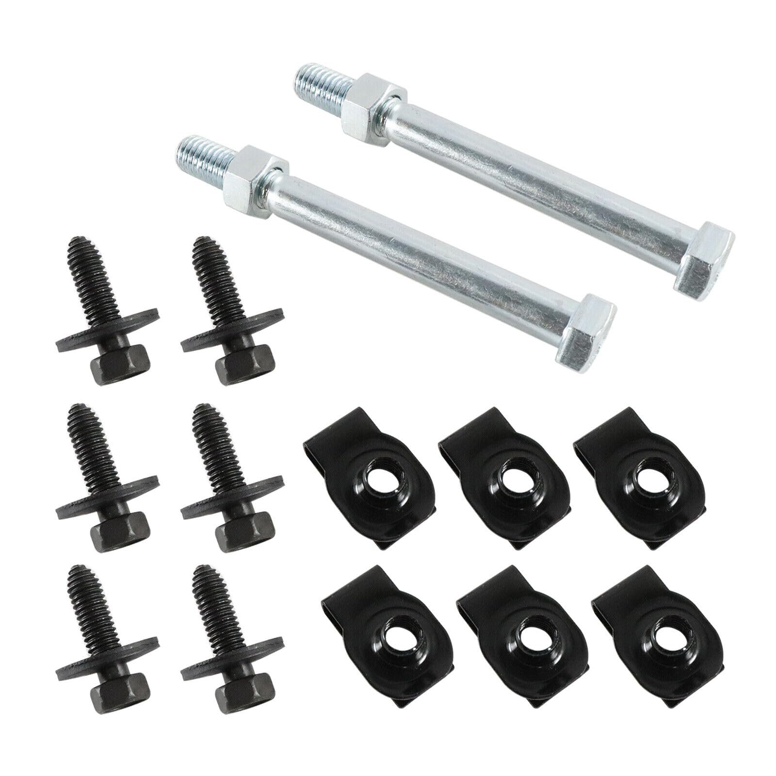 16PCS Front Leaf Spring Bracket Mounting Eye Bolts J-Clips for 1967-1981 Camaro, Firebird, Ventura, Oldsmobile, Omega, Buick Apollo | Heavy-Duty Suspension Upgrade for Classic Car Restoration