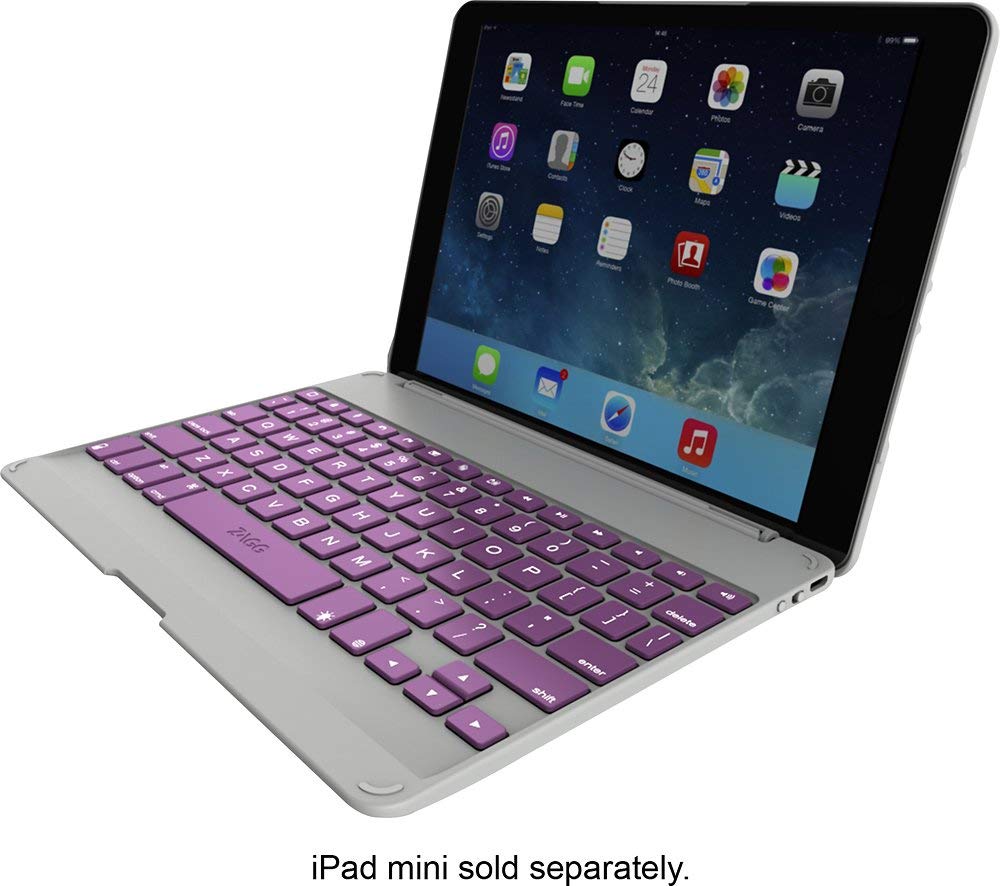 ZAGG ID5ZFN-PU0 Folio Case with Bluetooth Keyboard for iPad Air (5th Gen 2022) - Orchid Purple | Slim Protective Cover with Hinge Design | Perfect for Work, Travel & Typing on the Go