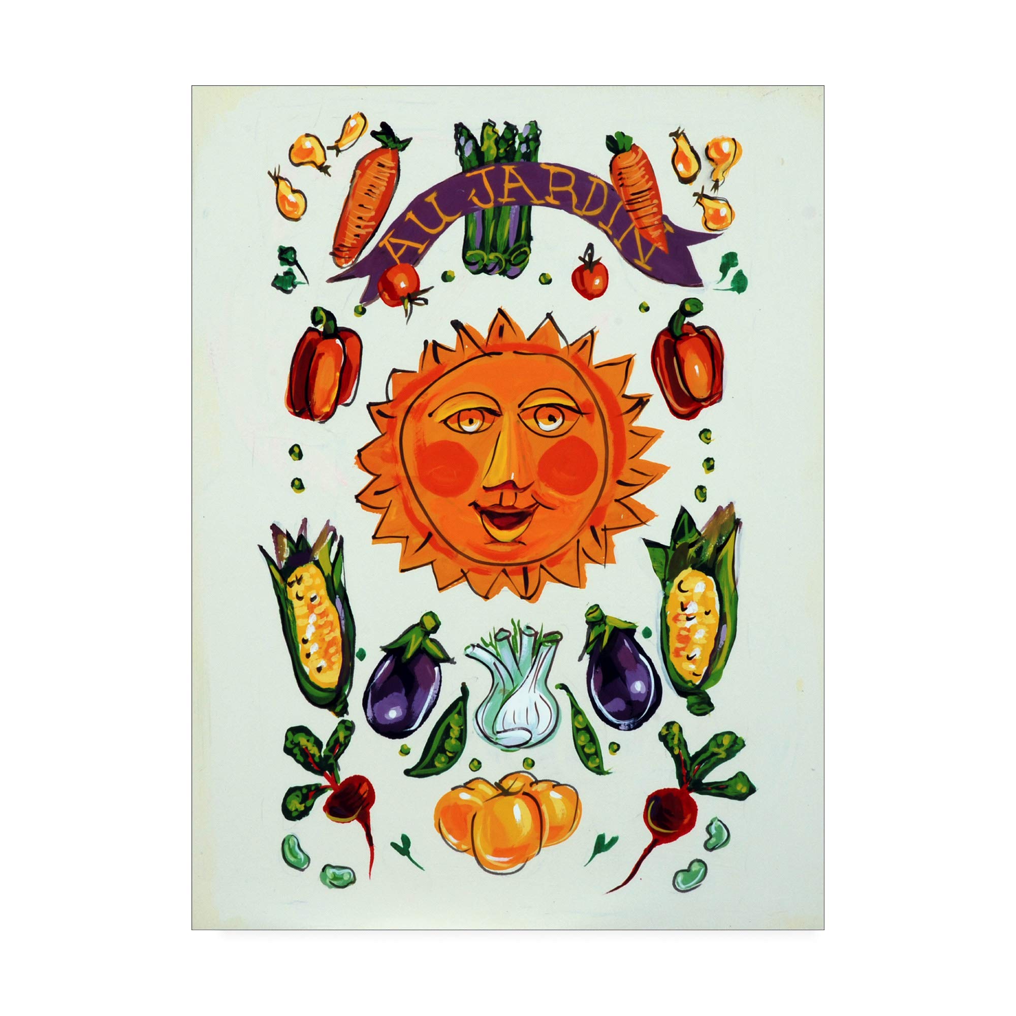 Patricia A. Reed 'Au Jardin' Fine Art Print - 35x47 Inch Landscape Wall Decor for Living Room, Bedroom & Office