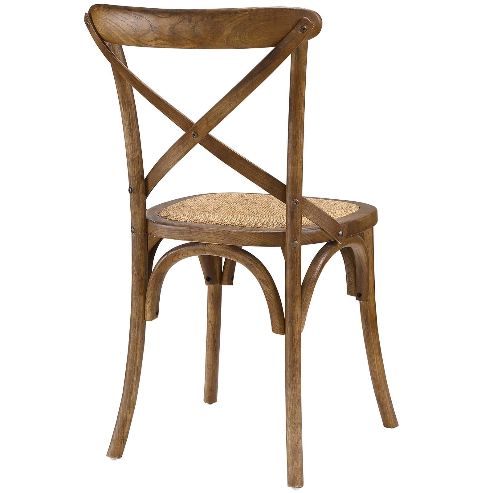 Modern Contemporary Urban Design Wooden Dining Chairs - Set of 2 Brown Kitchen Side Chairs for Dining Room, Breakfast Nook & Small Space Decor