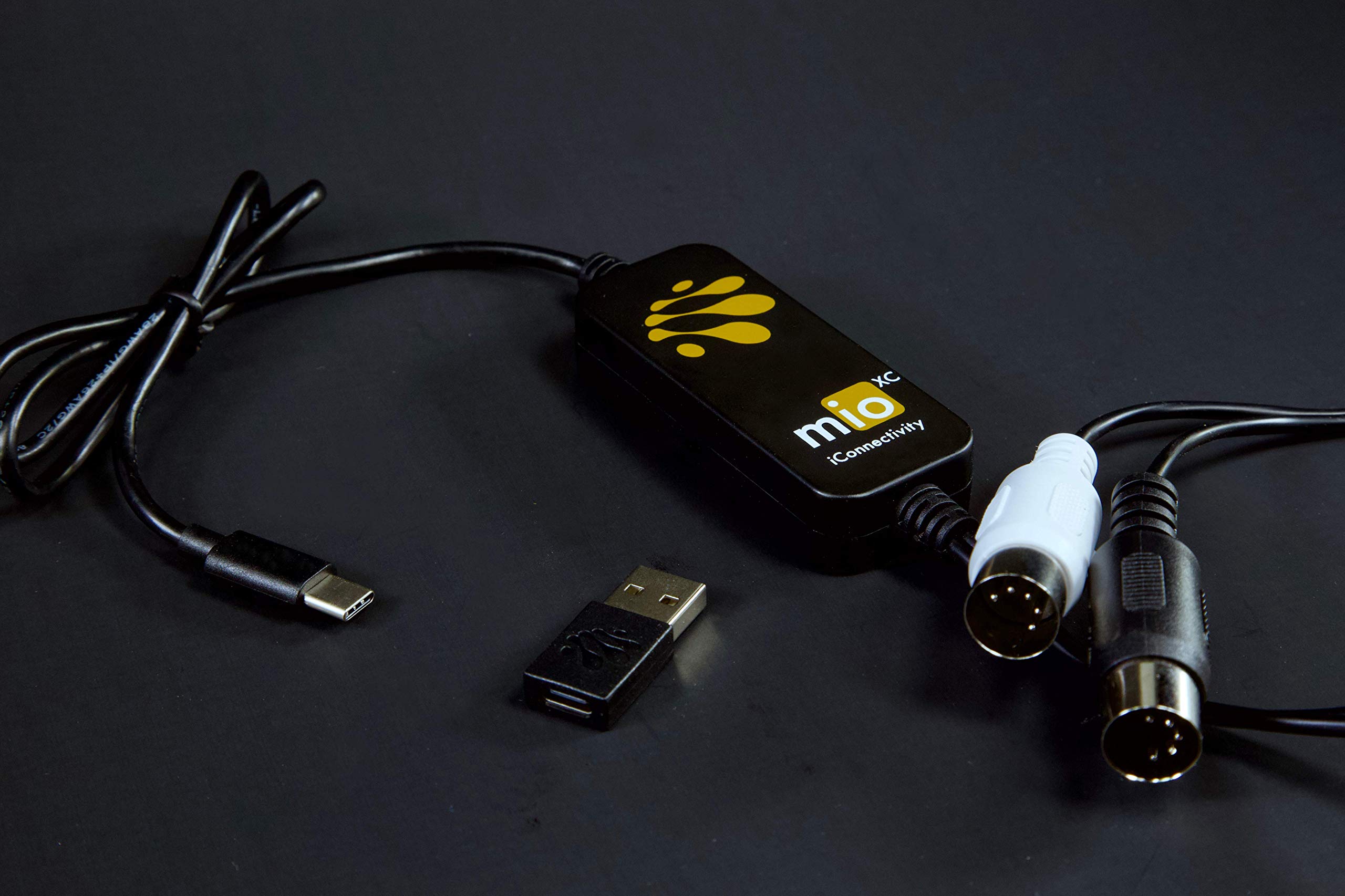 MioXC MIDI Interface & Roland 10ft MIDI Cable Bundle for Music Production, Studio Recording & Live Performance