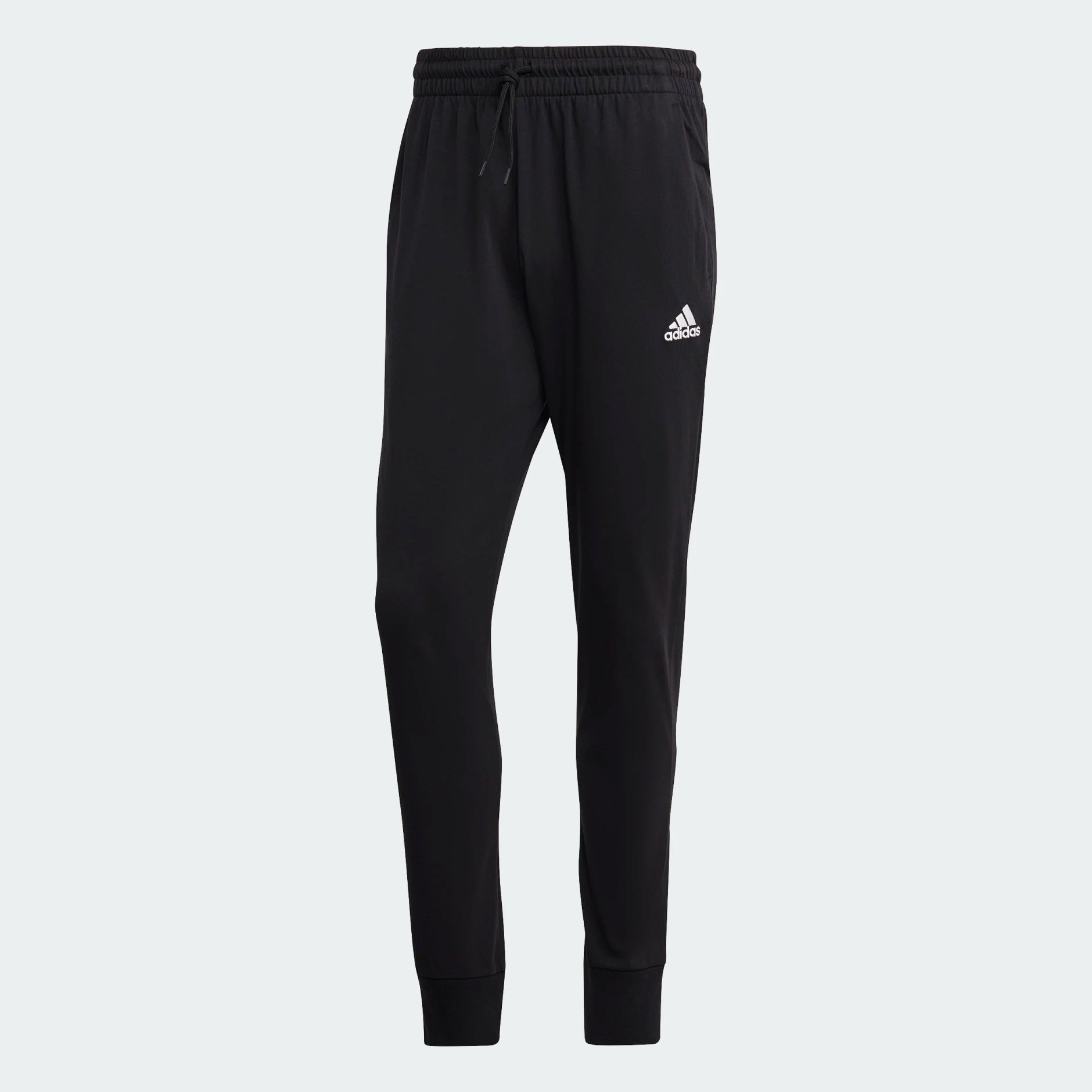 adidas Essentials Single Jersey Tapered Cuff Men's Sweatpants - Comfortable Athletic Joggers for Gym, Running & Casual Wear