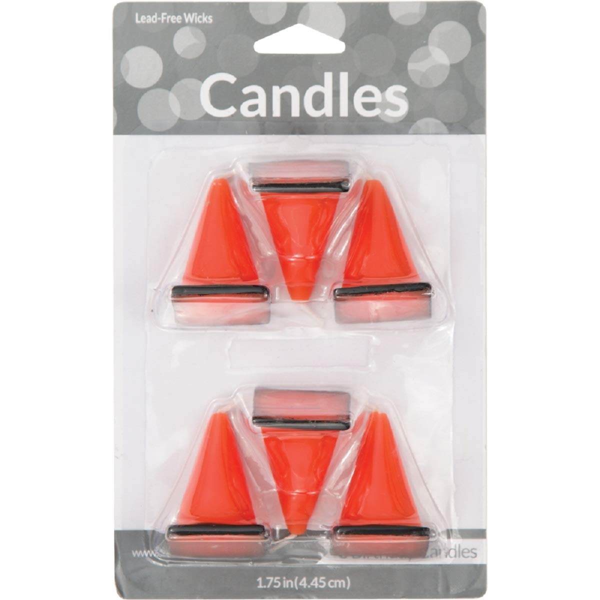 72 Pack Red & Black Construction Cone Candles 4