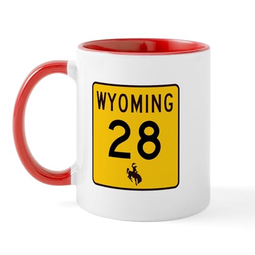 White/Red Inside - Highway 28, Wyoming Mug