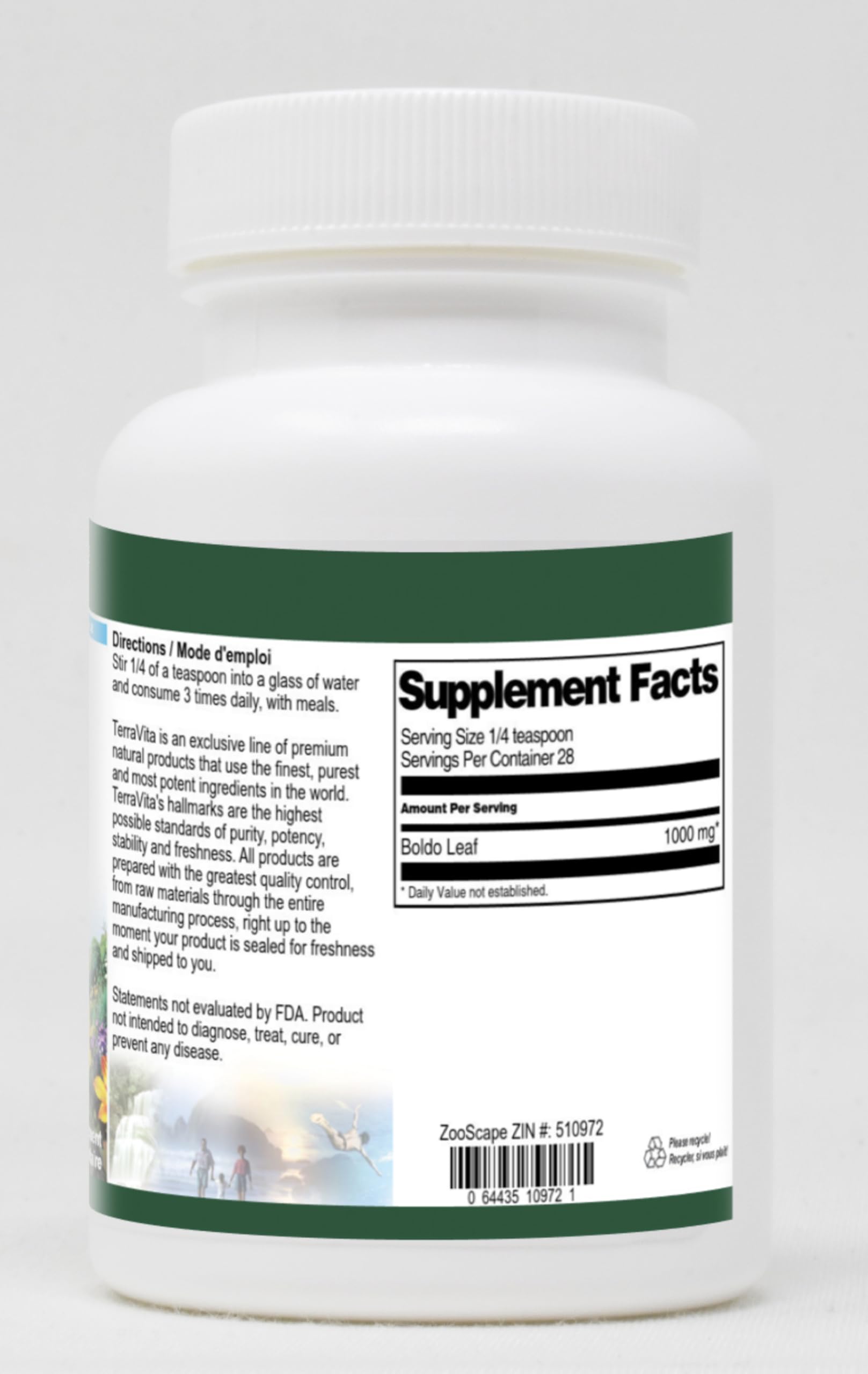 Organic Boldo Leaf Powder 1 oz (ZIN: 510972) - Natural Digestive Support & Liver Health Supplement for Tea, Smoothies & Herbal Remedies