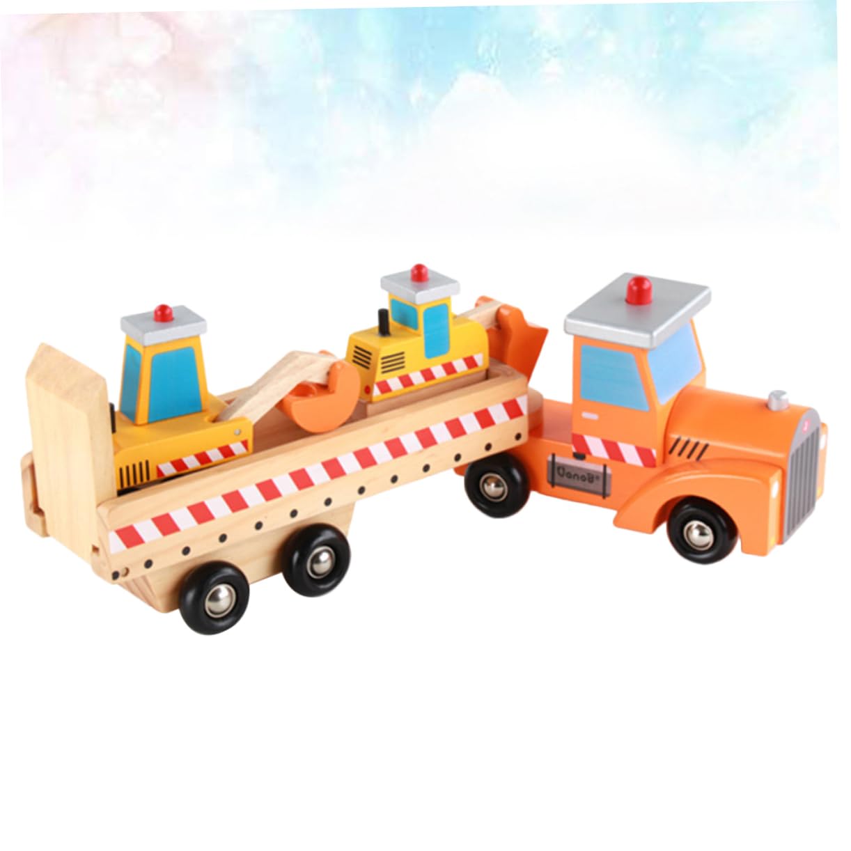 COSMEVIVI Kids Construction Vehicle Toy Set - 1PC Excavator Engineering Car Toy for Boys & Girls Ages 3-8 | Durable Bamboo Material | Perfect for Sandbox Play, Construction Pretend Play & STEM Learning