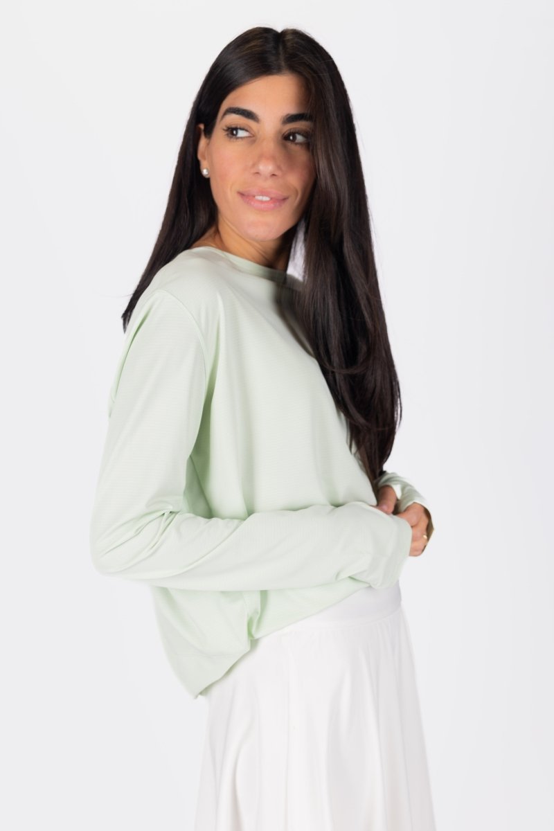 Propel Top (Light Green) - Stylish Women's Casual T-Shirt for Everyday Wear, Gym, and Outdoor Activities