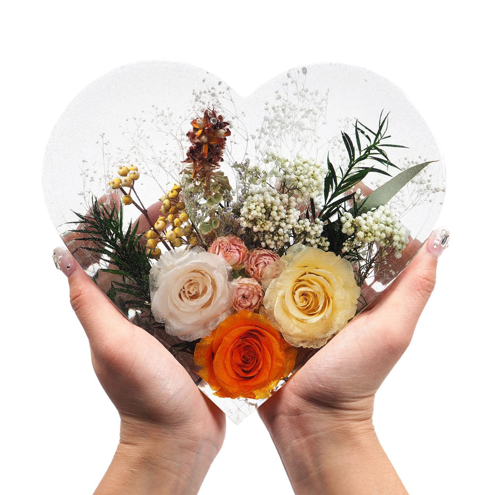 Premium Silicone Molds for Resin - Large Heart Shaped Cube Molds with Deep Crystal Design | DIY Epoxy Resin Casting for Flower Preservation, Wedding Favors, Valentine's Gifts & Home Decor | Perfect for Crafting, Party Decorations and Unique Handmade Gifts